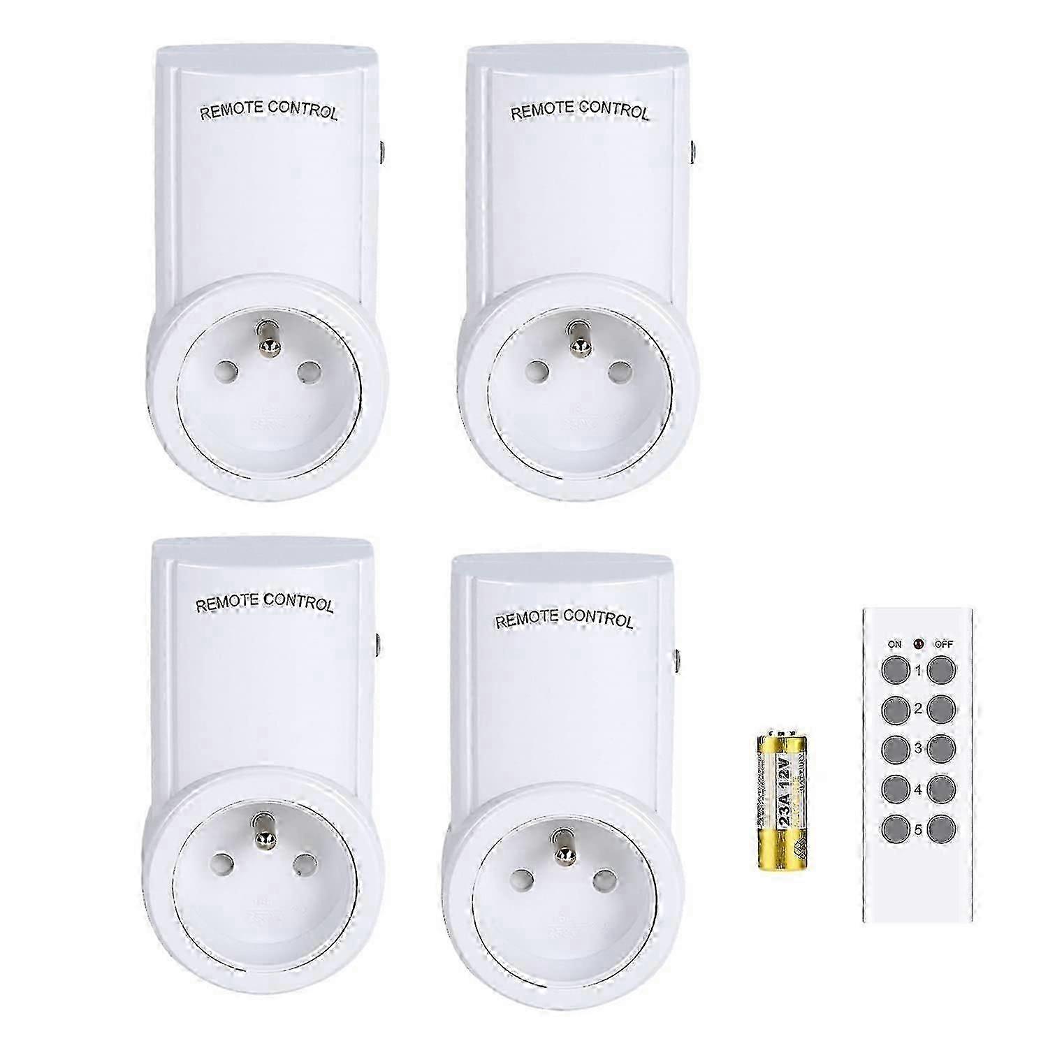 Set Of 4 Wireless Remote Control Socket,smart Programmable, Remote Control On/off,automation Power Outlet