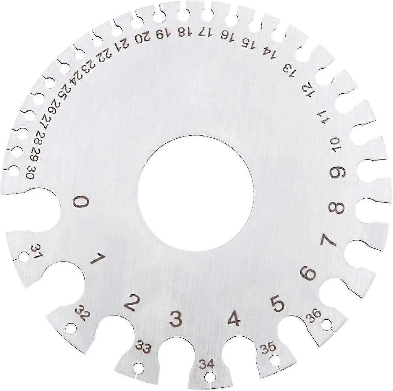 Rostfritt stål Gauge Wire Tjocklek Gauge Round Wire Tester 2 Sided Ruler Gauge Diameter Tool