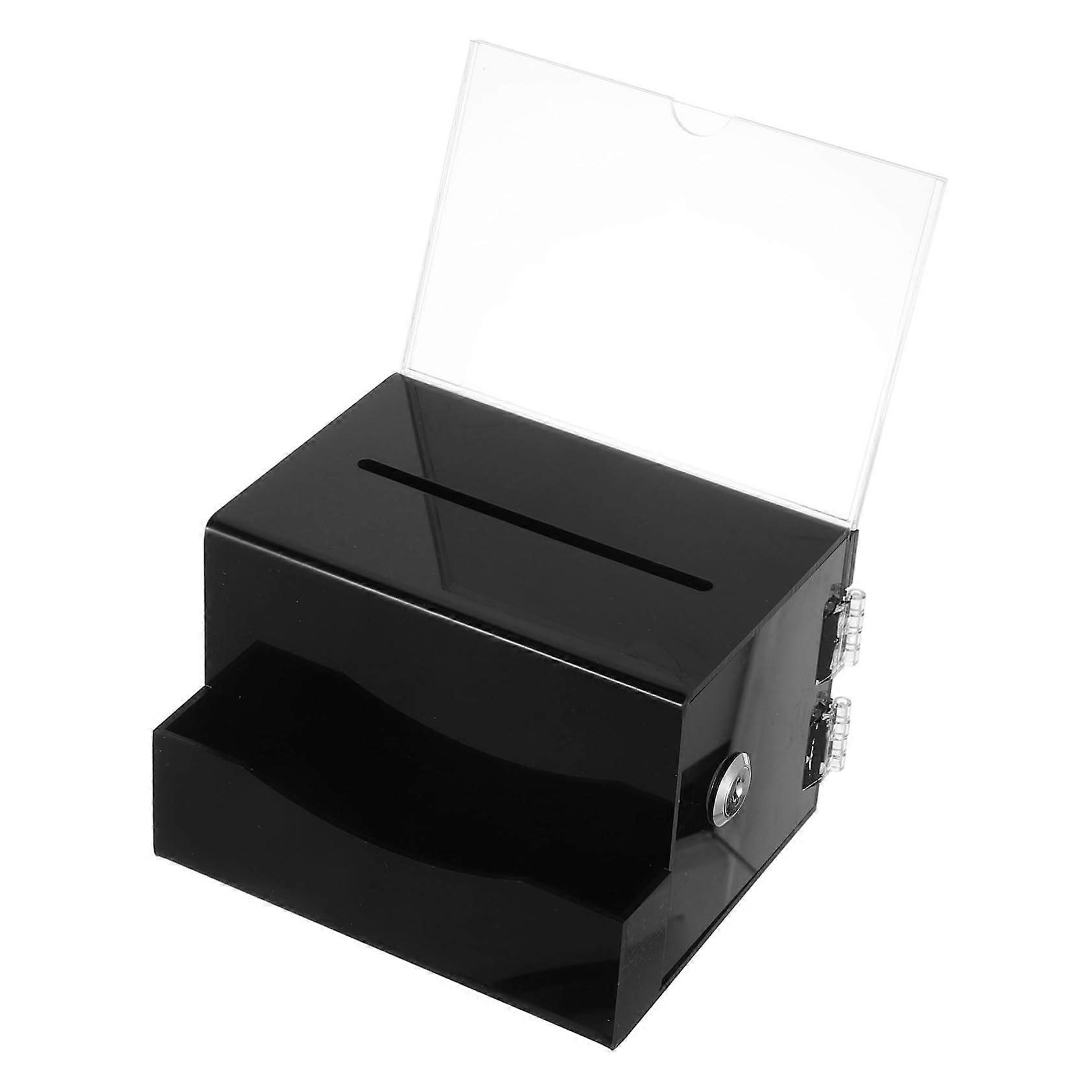 Suggestion Box Lock Acrylic Donation Box for Public Voting and Fundraising