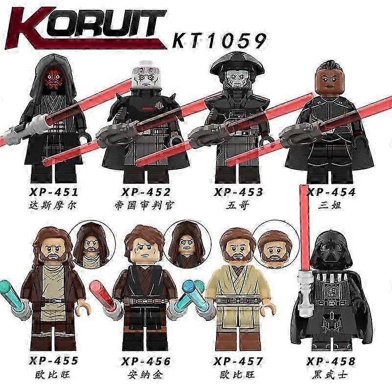 Kt1059 Wars Darth Vader Obi-wan Figures 8 Children's Building Block Toys