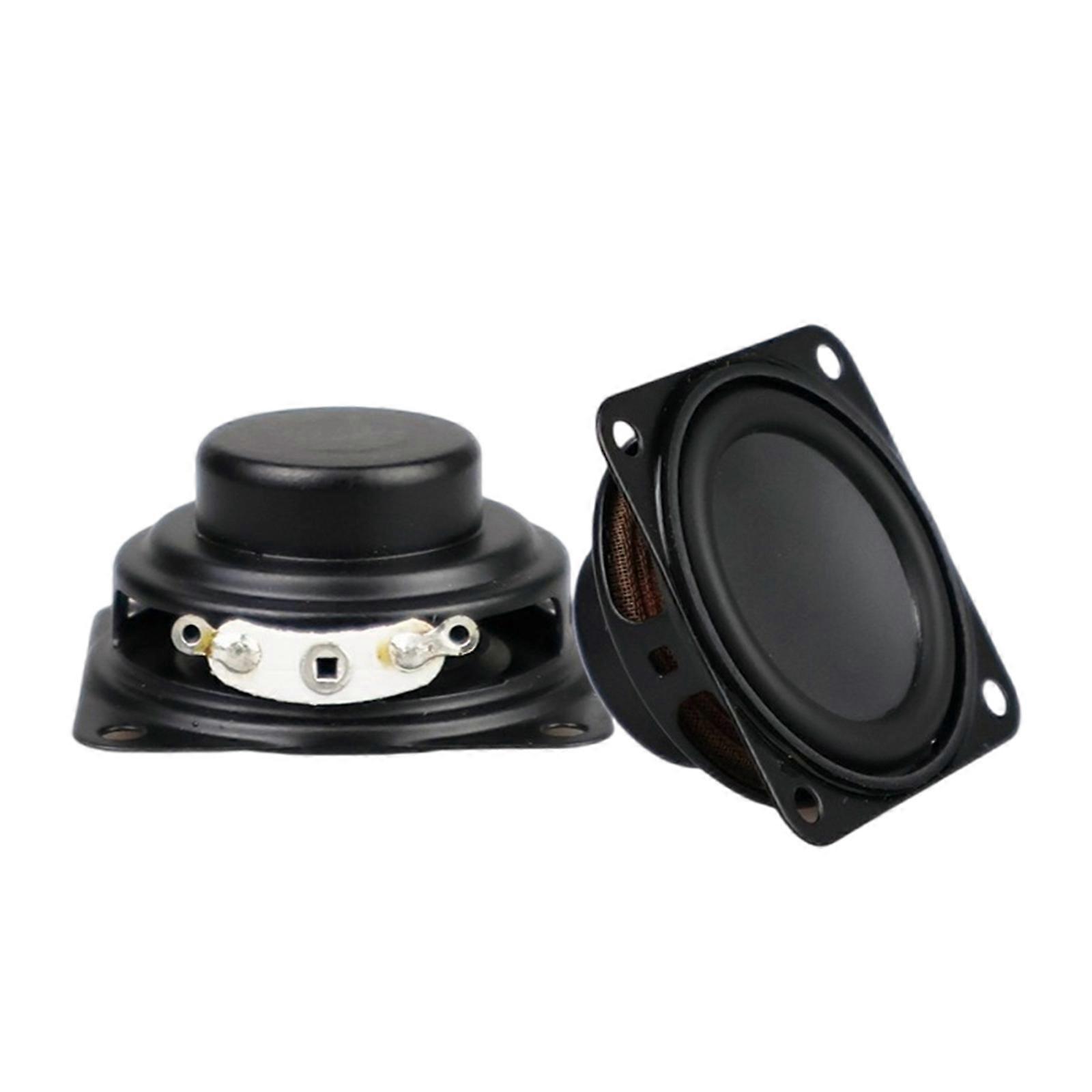2Pcs Magnetic Speakers 3W 4Ohm 40mm Square Shape Replacement Loudspeaker Full Ranges Rubber Side Magnetic Speakers
