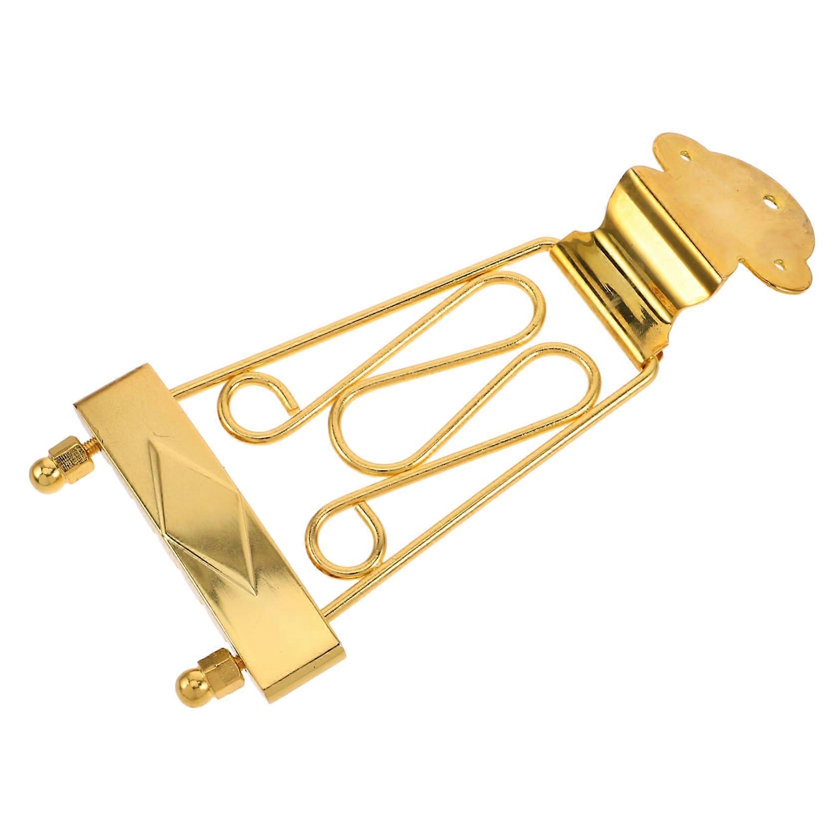 Elegant Metal Tailpiece for 6string Guitars Jazz Guitar Bridge Saddle Easy Install
