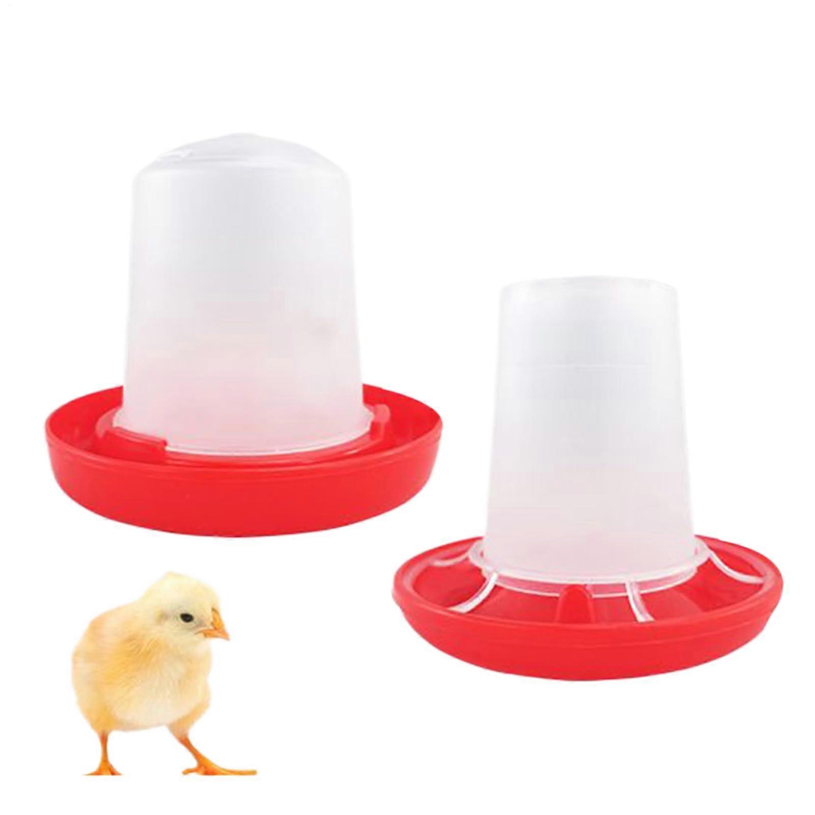 Chicken Waterer and Feeder Set for Poultry, Outdoor Indoor Use, Durable Farm Food Dispenser for Quail and Chickens