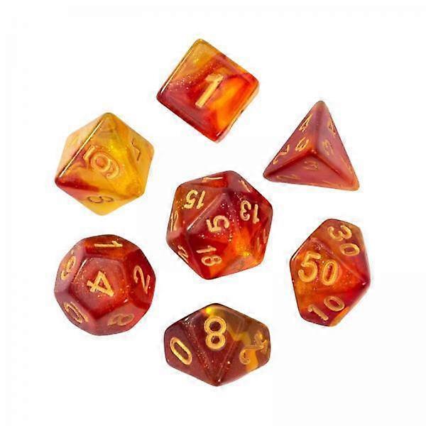 5x 7stk flersidede terninger, D4-D20 Polyedriske terninger sæt underholdningslegetøj,