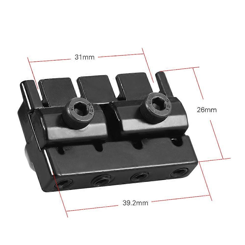 4-string Headless Electric Bass Guitar String Locking Nut Set with 2 Wrench 2 Screw Black