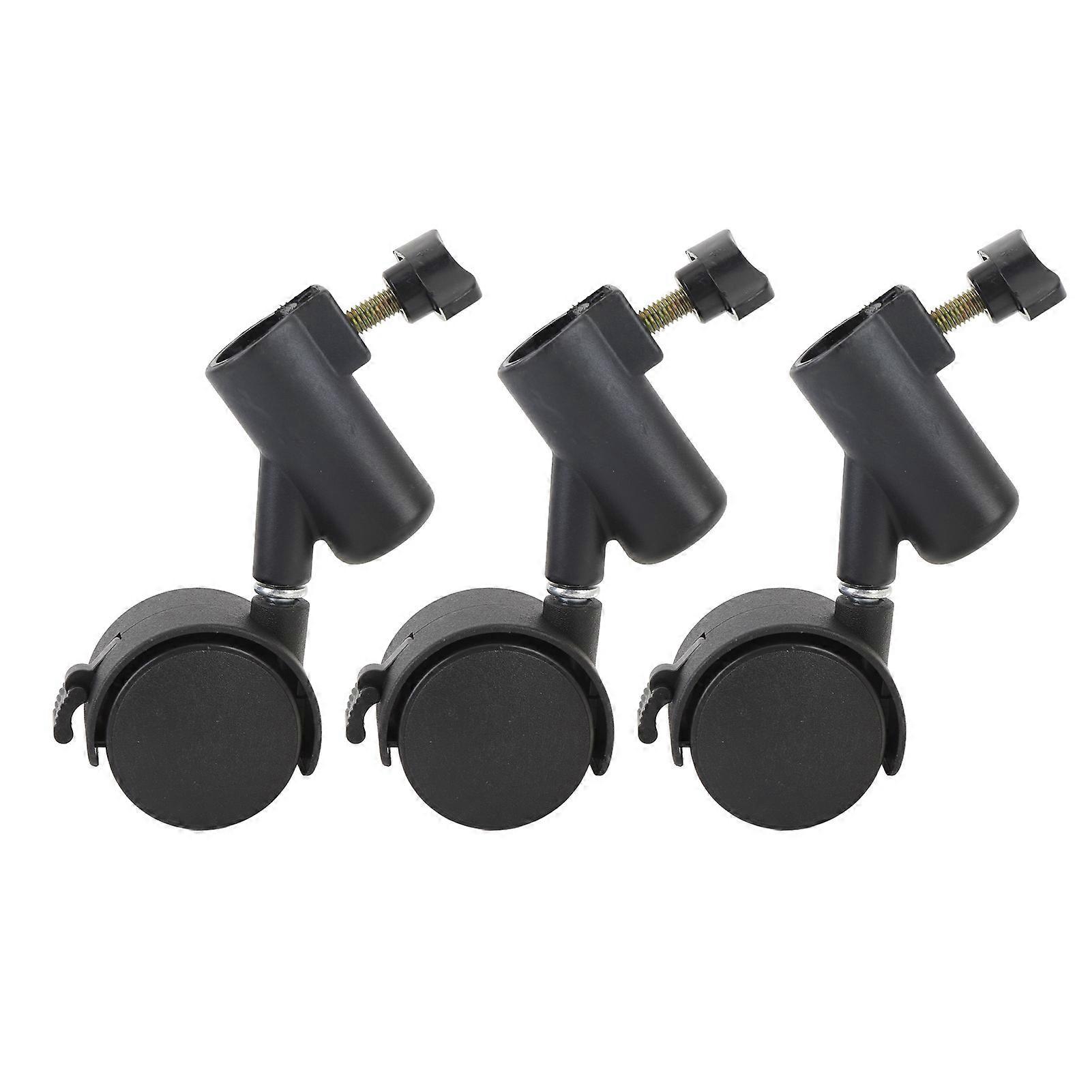 Silent 360° Swivel Light Stand Wheels with Brake - Easy Install, Floor Friendly, Versatile Use