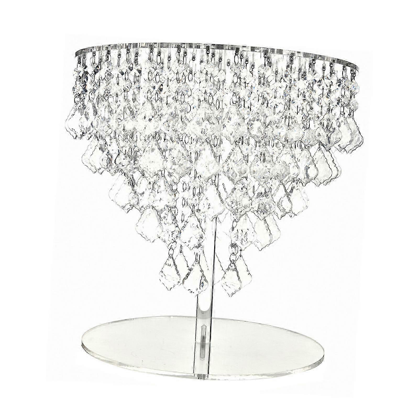 Round Chandelier Cupcake Stand Serving Tray for Parties and Kitchen Decoration, Measuring 20cm x 19cm