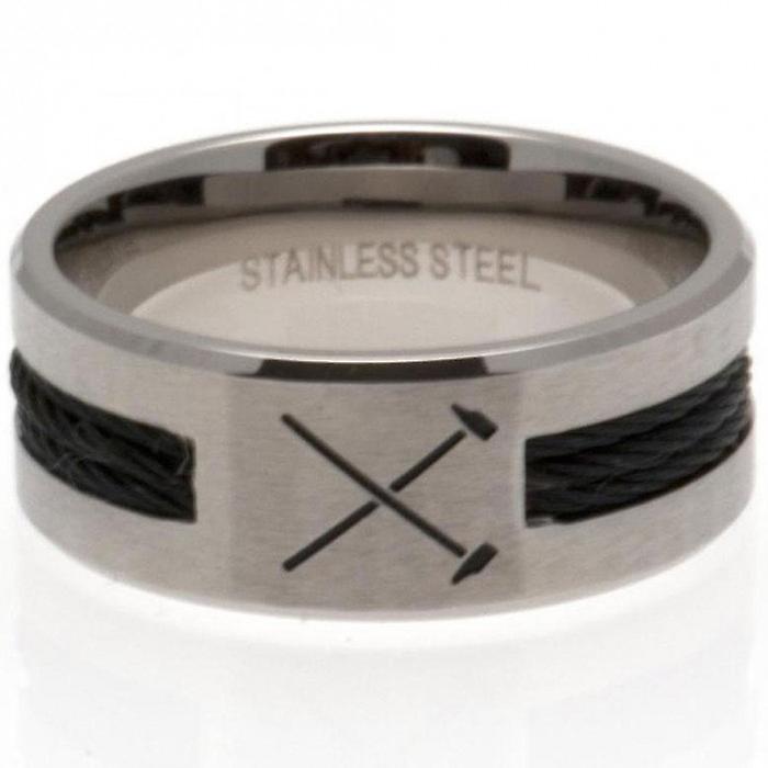 West Ham United FC Black Inlay Ring