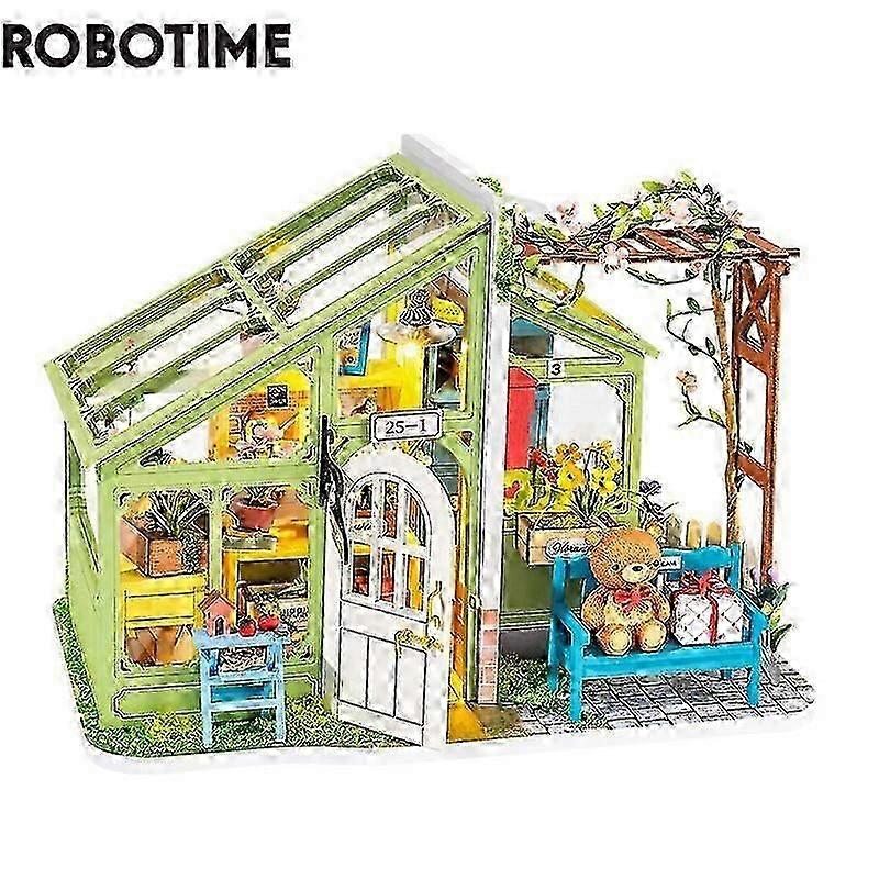 Rolife DIY スプリング エンカウンター フラワー ドールハウス 子供と大人のための家具付き - ミニチュア木製キットおもちゃ DG154
