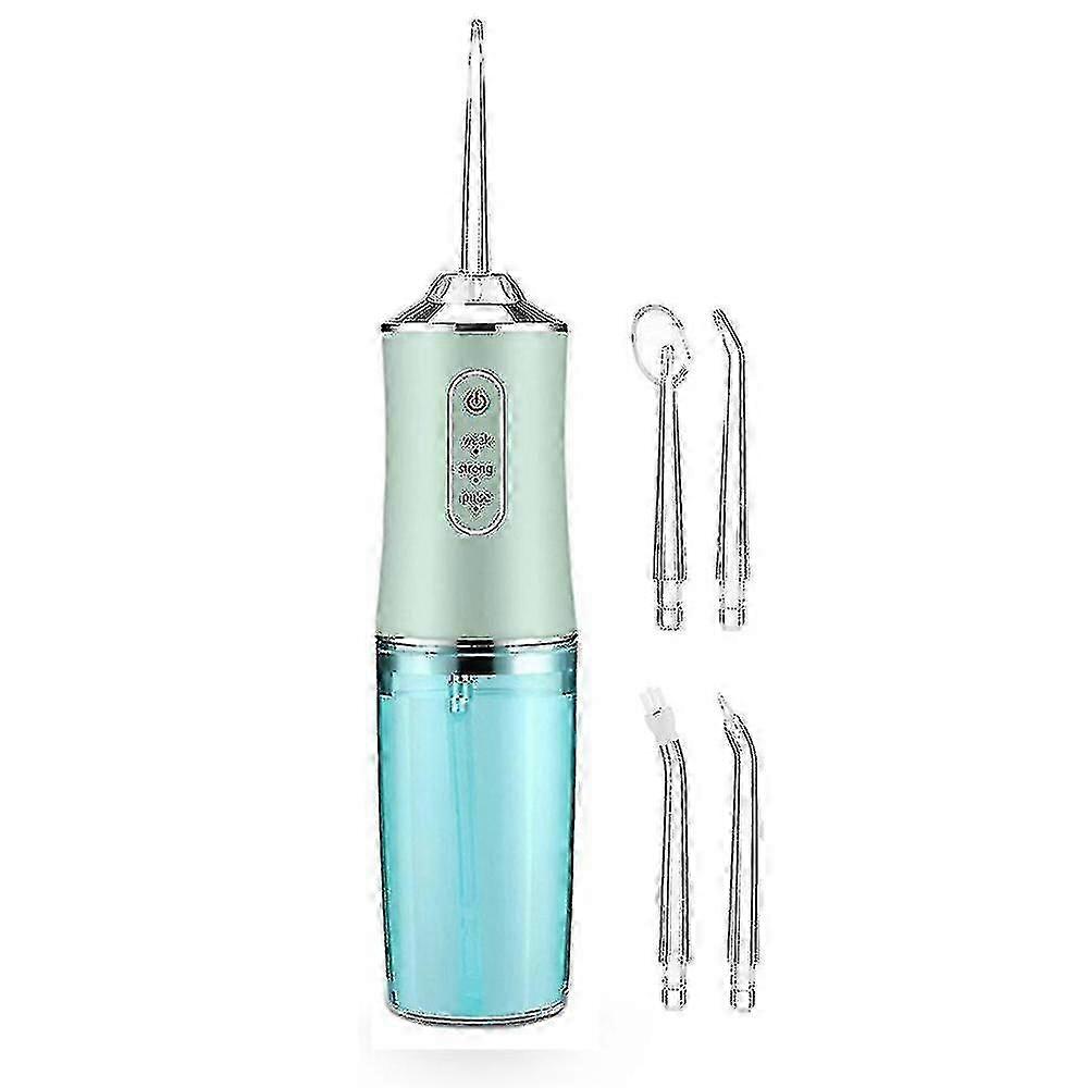 Irrigador Bucal Dental Portátil Recargable USB 220ml Verde