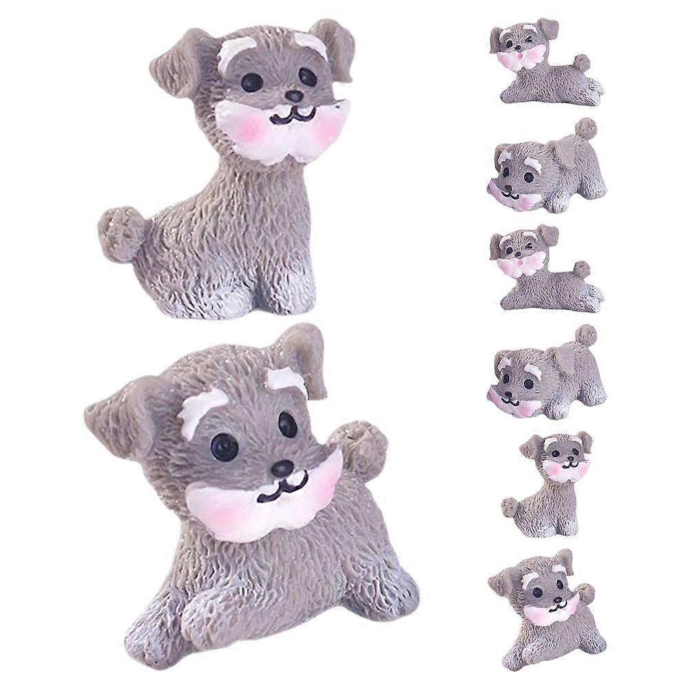 Durable Puppy Sculptures, Resin Schnauzer Figurines for Versatile Decor Needs