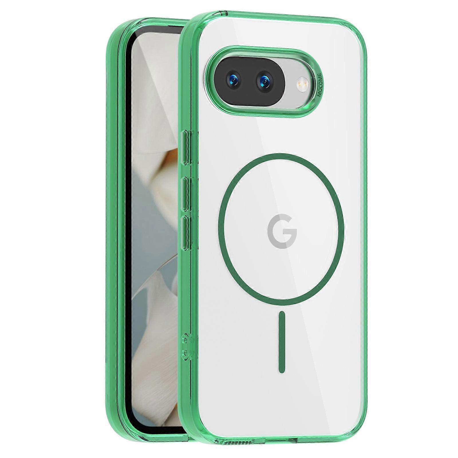 For Google Pixel 9a Magnetic Case Compatible with MagSafe TPU PC Clear Phone Cover