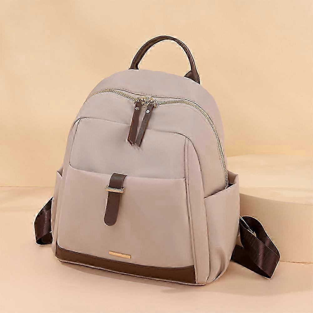 2025 Functional Beige Backpack with Multiple Pockets