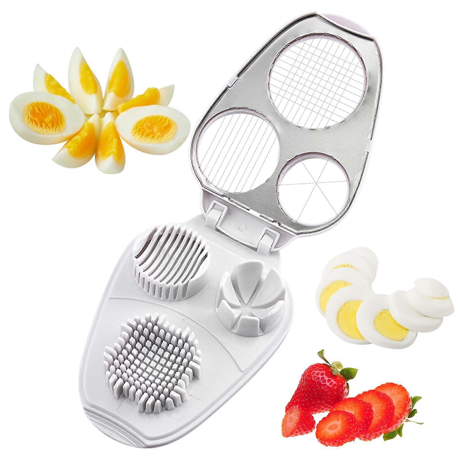 Egg Slicer 3 in 1 Stainless Steel Cutter for Eggs, Mushrooms, Fruit