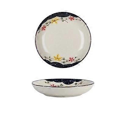 Dessert and salad plates, ceramic cake plates, dipped in sauce, handpainted dining plates (color: F, size: 20 cm) (D 20 cm) Ref: 6936