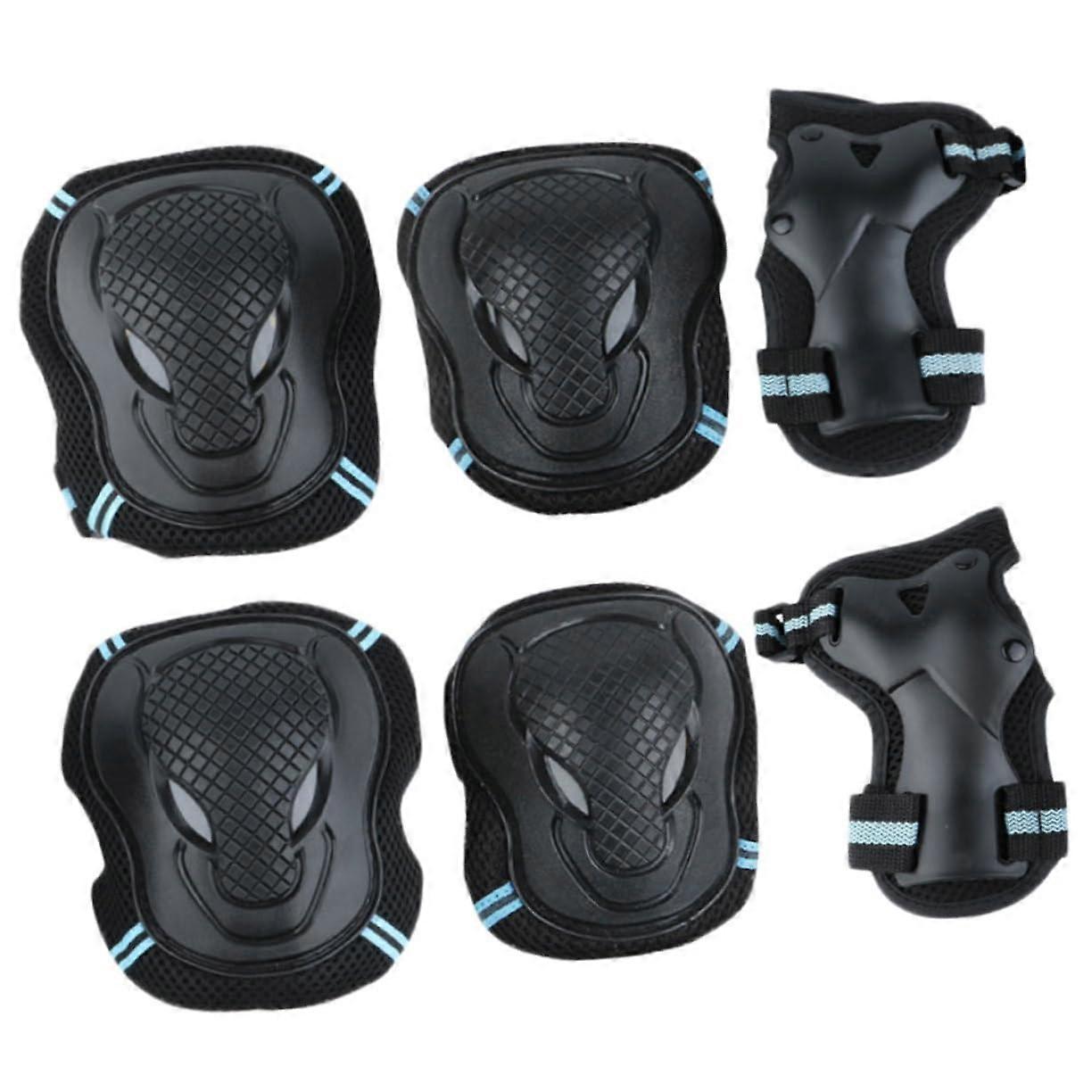 3-in-1 Skateboard Set with Knee, Elbow, and Hand Pads, Size L for 60-80kg, Black Outdoor Sports Gear