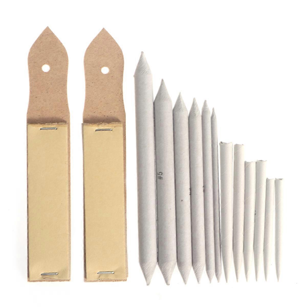 Sketching Tortillon Stumps Set Combined with Artist-Friendly Sandpaper Sharpener