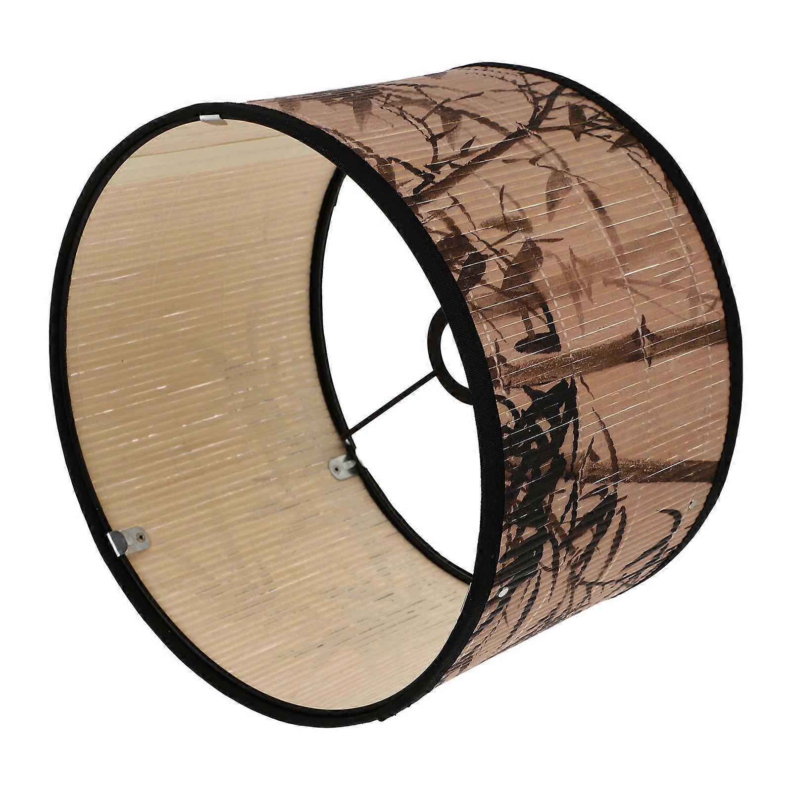 Bamboo Style Lampshade Cover for Home Decoration with Durable Iron Base and Warm Lighting Atmosphere
