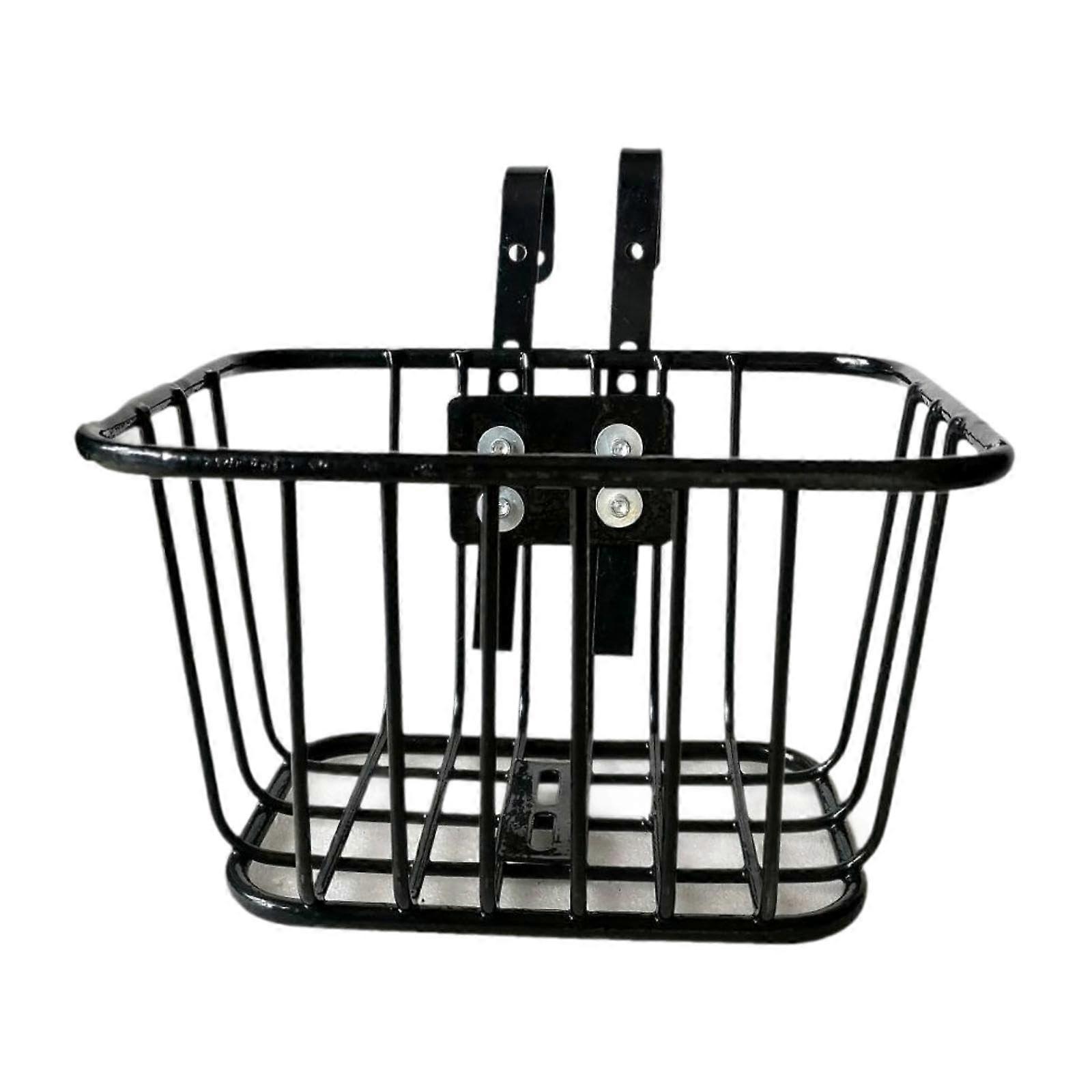 Bicycle Front Basket Black Versatile Accessories Stylish with Hooks Storage Basket Luggage Storage Organizer