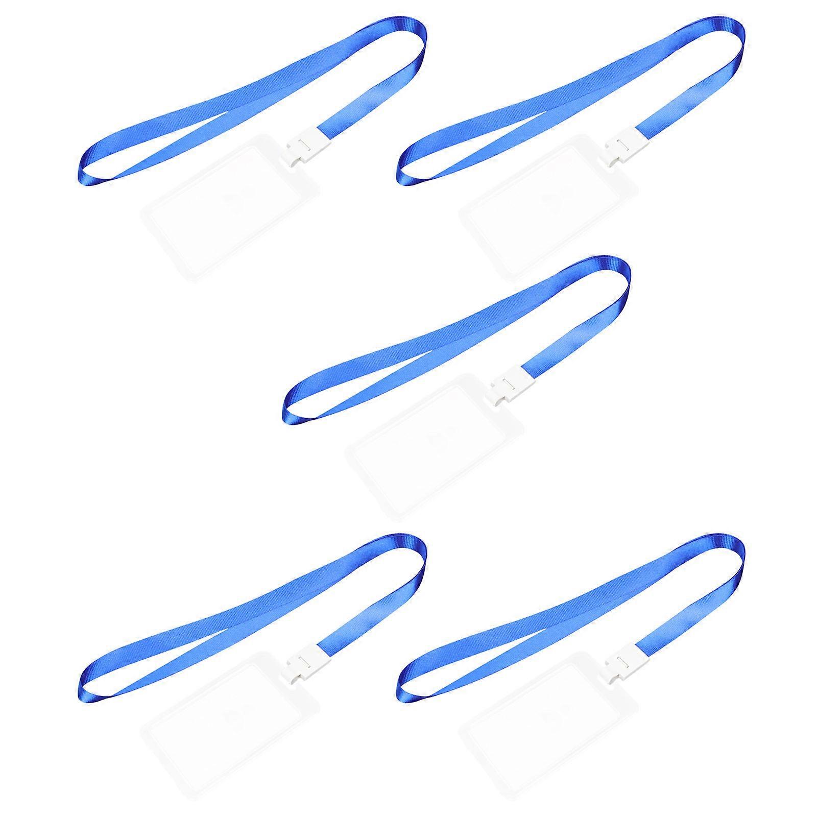 Name Badge Lanyard Id Card To Disassemble Assemble 60x6.5Cm Pp Material 5Set Suitable For Workers Volunteers