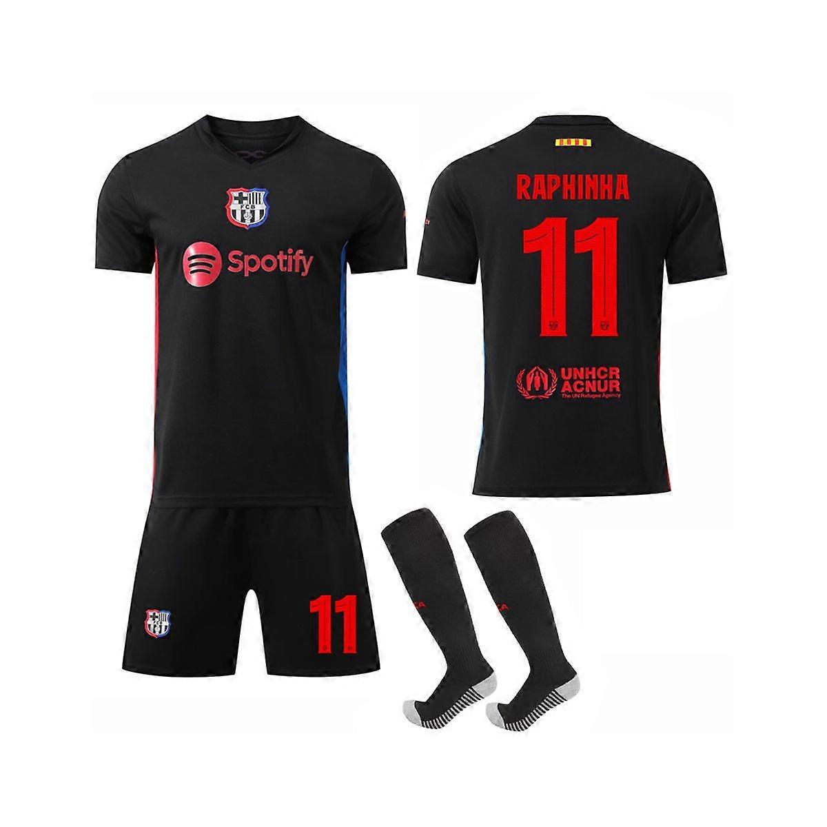 Borta Svarta Fotbollstrja 巴塞罗那球衣 2024-2025 11 号拉菲尼亚 S