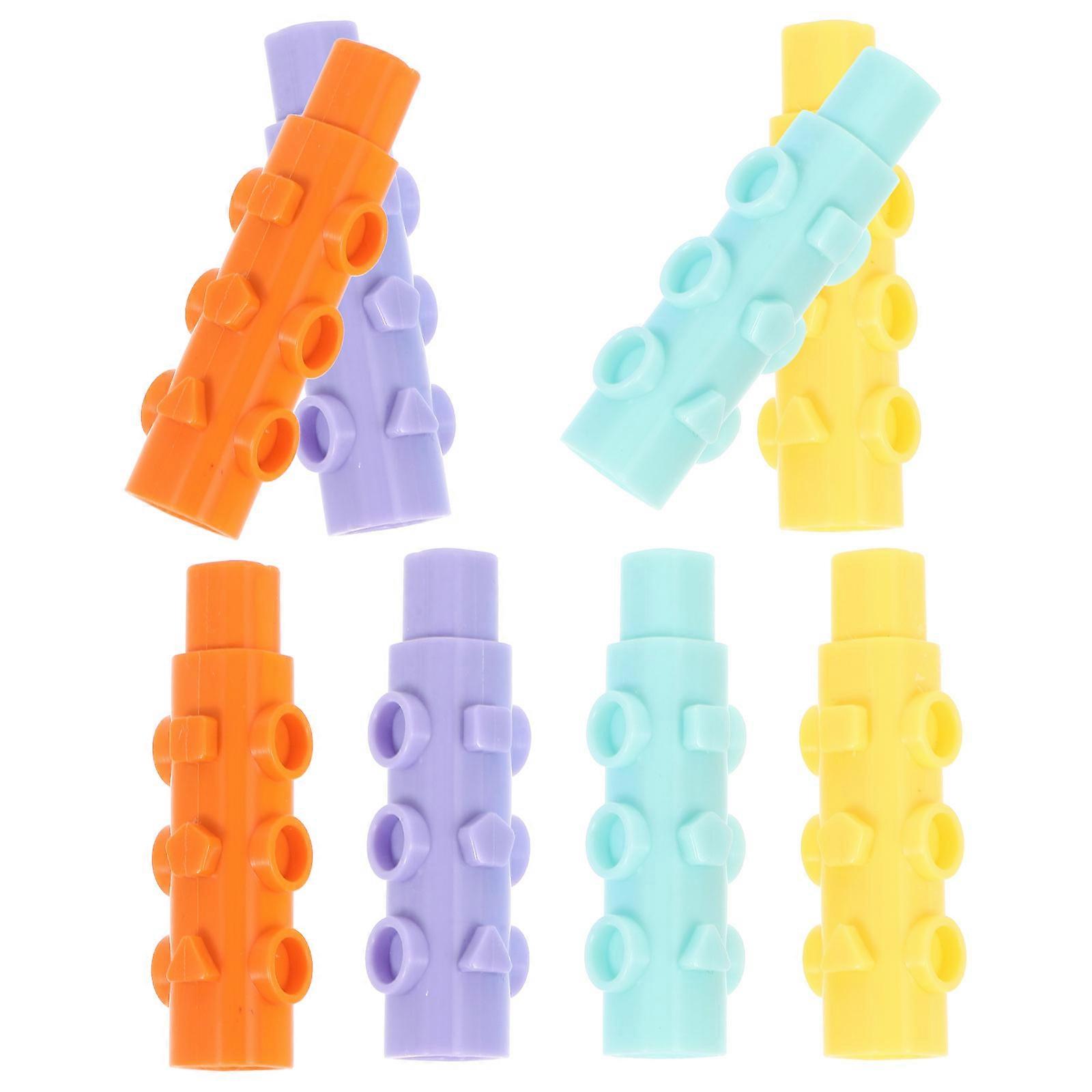 Portable Pencil Caps Plastic Pencil Tip Protector Covers For Student Drawing Assorted Color 8Pcs