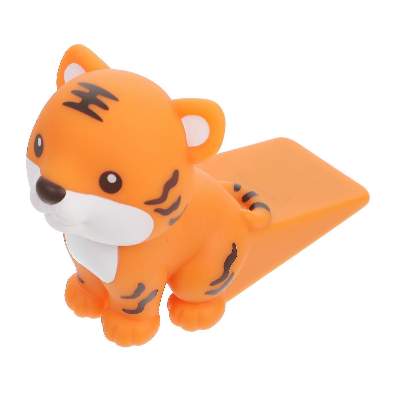 Cute Door Stoppers Tiger Doorstop Orange 13X9.3X0.25CM Noise Reduction Home Users 1Set