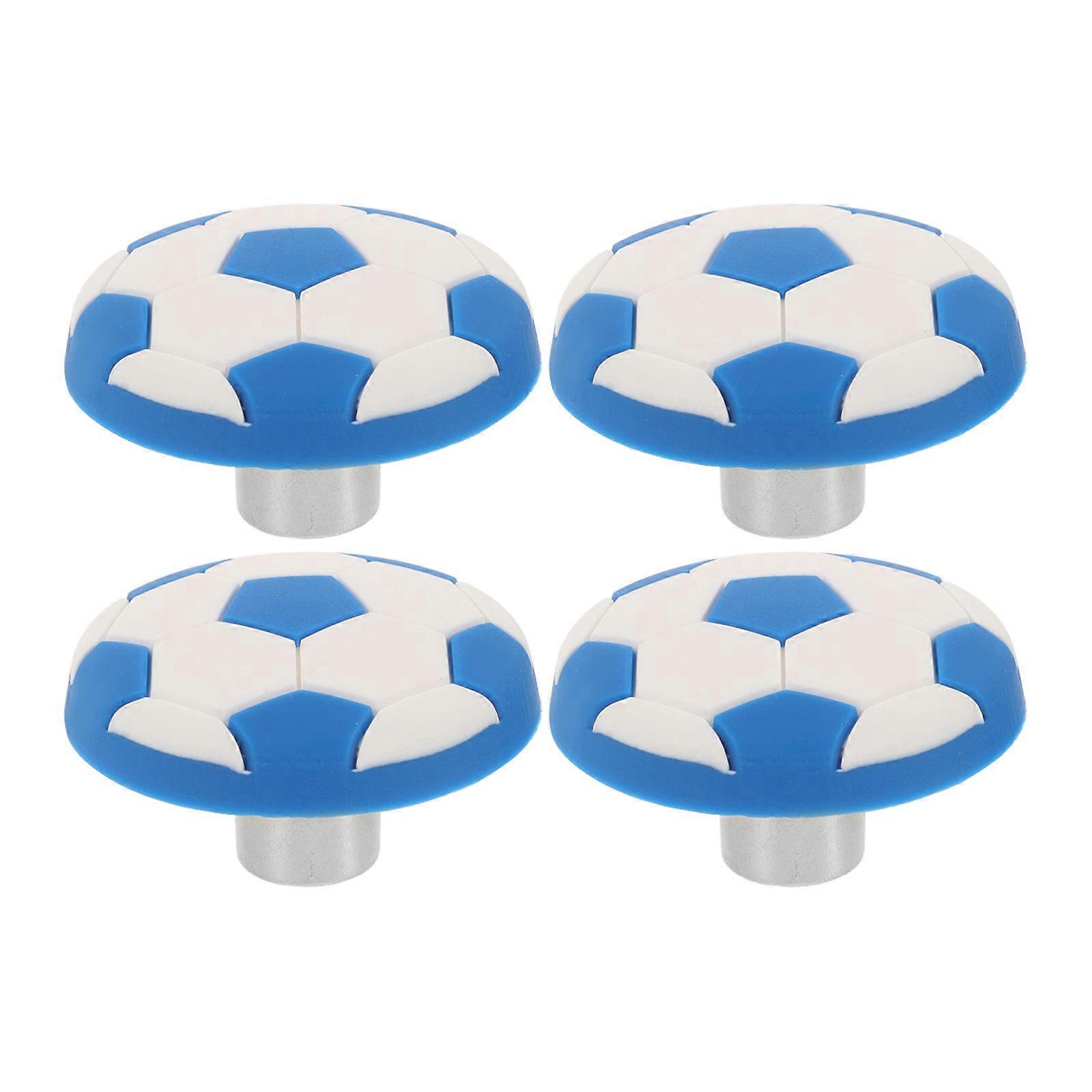 Drawer Pull Handles Kids Drawer Knobs Cartoon Design Anti-collision Single Hole Installation 4Pcs