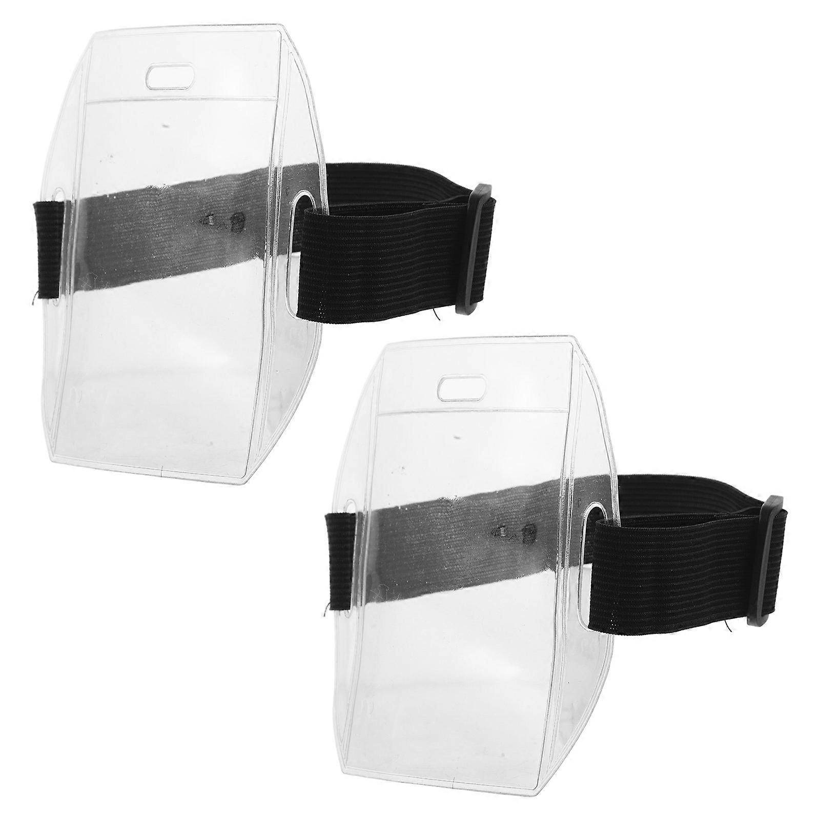 Elastic Armband Arm Badge Holder For Work Pass Employees Universal Size 1 Pair
