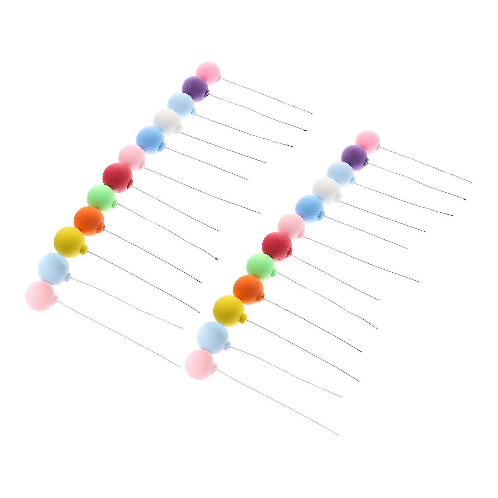 Baking Diy Decors Balloon Shape Baking Toppers Foams Synthetic Material Cake Decor 11.5X2.5X2.5CM 24Pcs