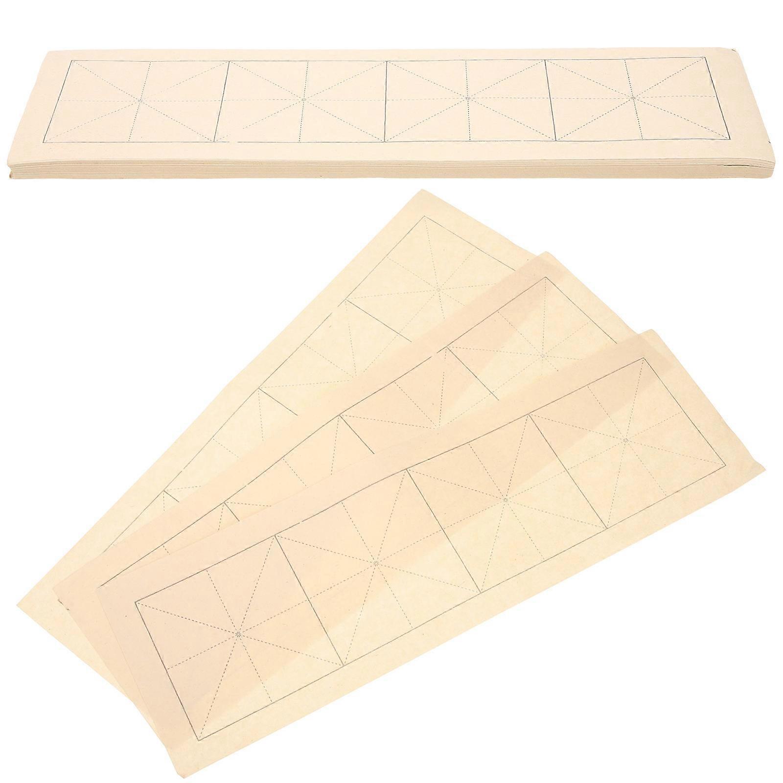Chinese Calligraphy Paper Beginners Writing Practice Xuan Paper Rectangular Standard Grid Design 200 Sheets
