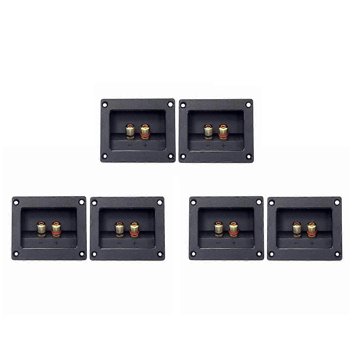 6pcs DIY Car Stereo 2-Way Speaker Box Terminal Spring Cup Connector Banana Jack and Plugs Subwoofer
