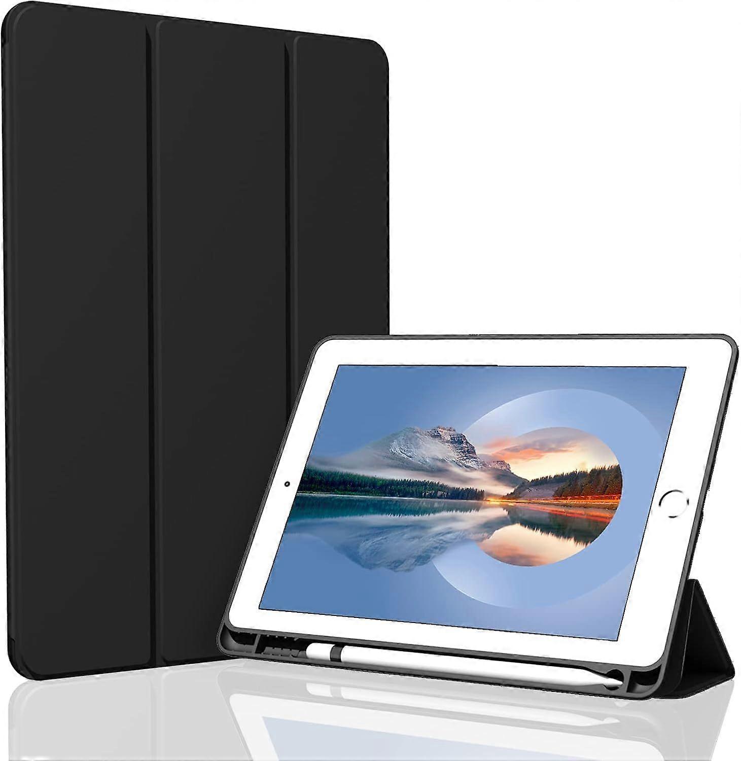 Black, Protective Case for iPad10.2/iPad10.5/iPad9/iPadAri3, Thin and Soft Tri-fold Stand Smart Case, Automatic Sleep/Wake Up Case with Pen Slot