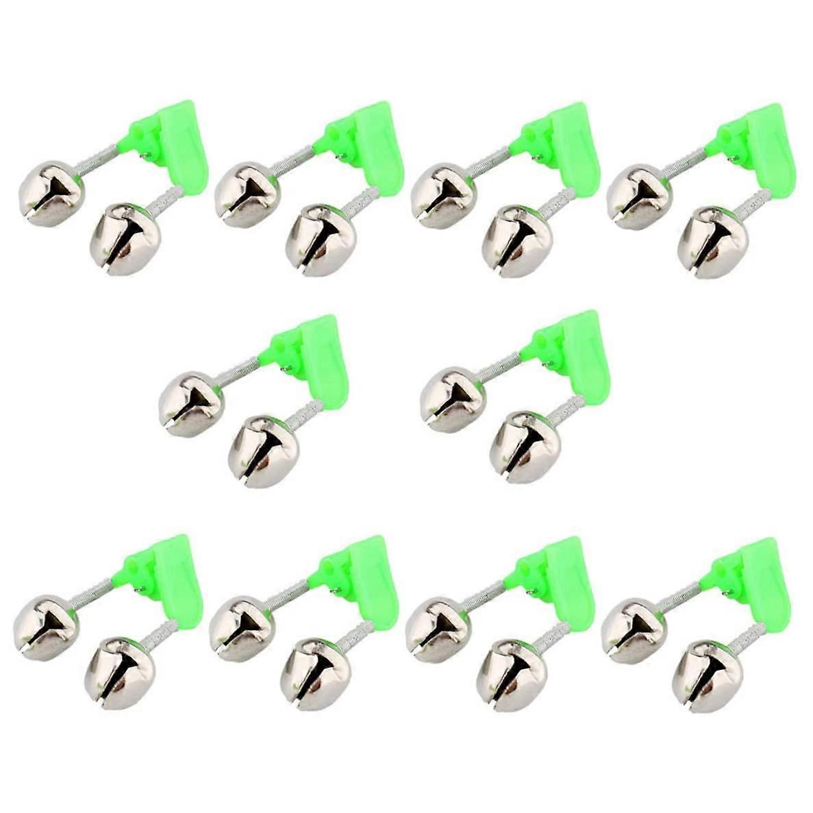 Fishing Bell Alarm Clamp Ring for Rods, Dual Metal Fish Bite Clip, Portable Night Fishing Accessory, Compatible with Sea Fishing Poles