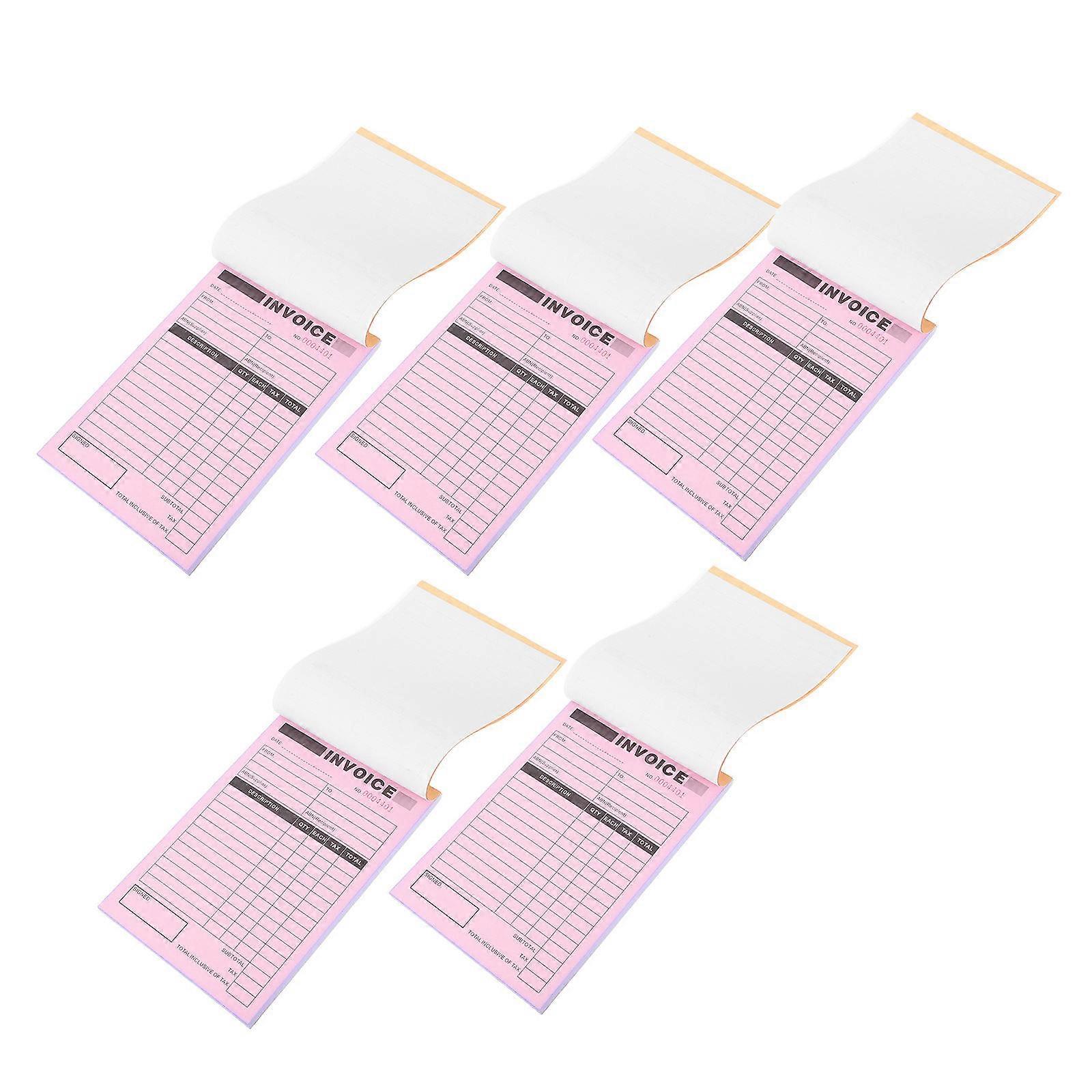 Receipt Book For Small Business Tool Builtin Writing Board For On-the-go 21.00X14.50X0.03cm 5Set