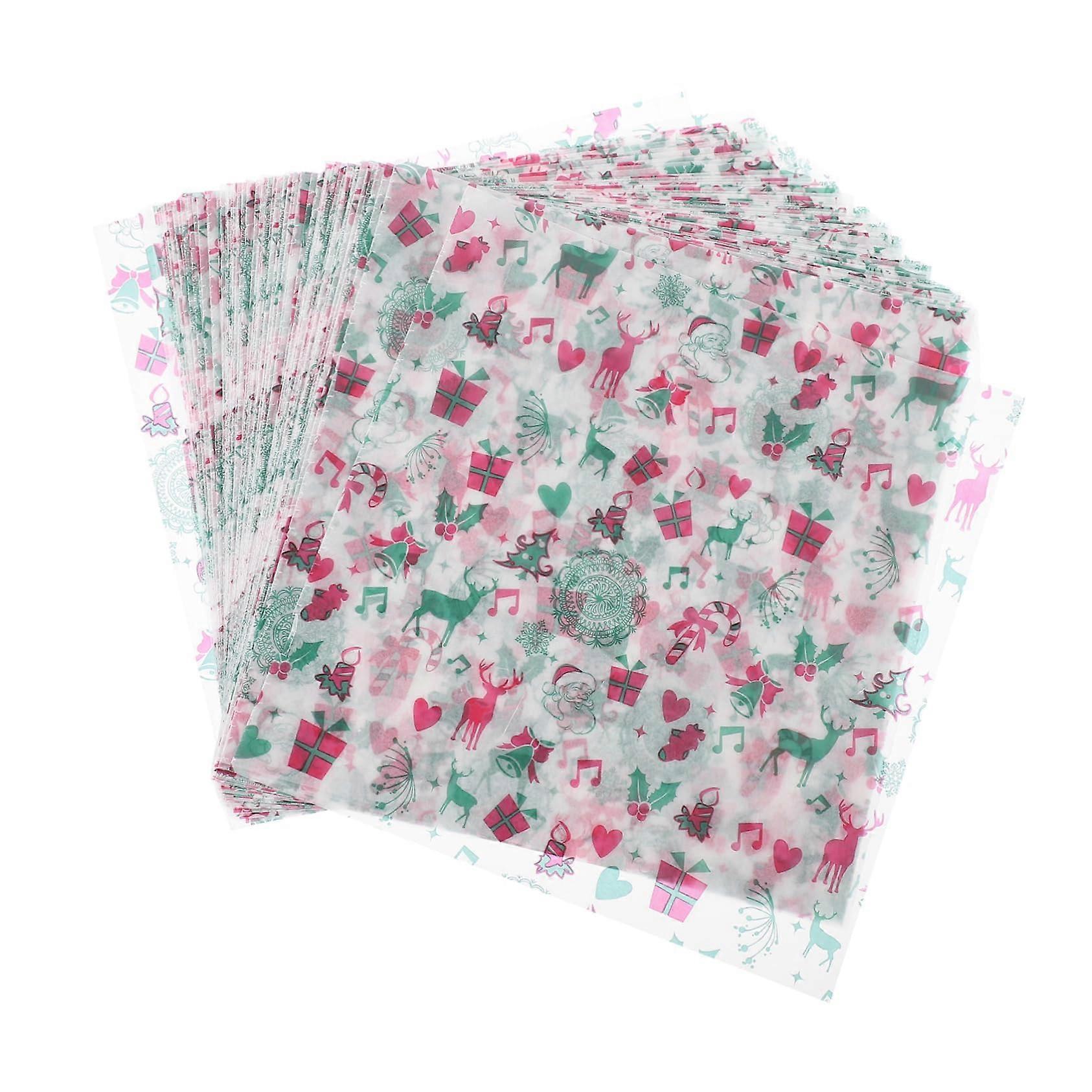 100 sheets Food leaves Christmas sandwich wrapping paper Parchment paper Serving Multifunctional fries paper Compact bread paper