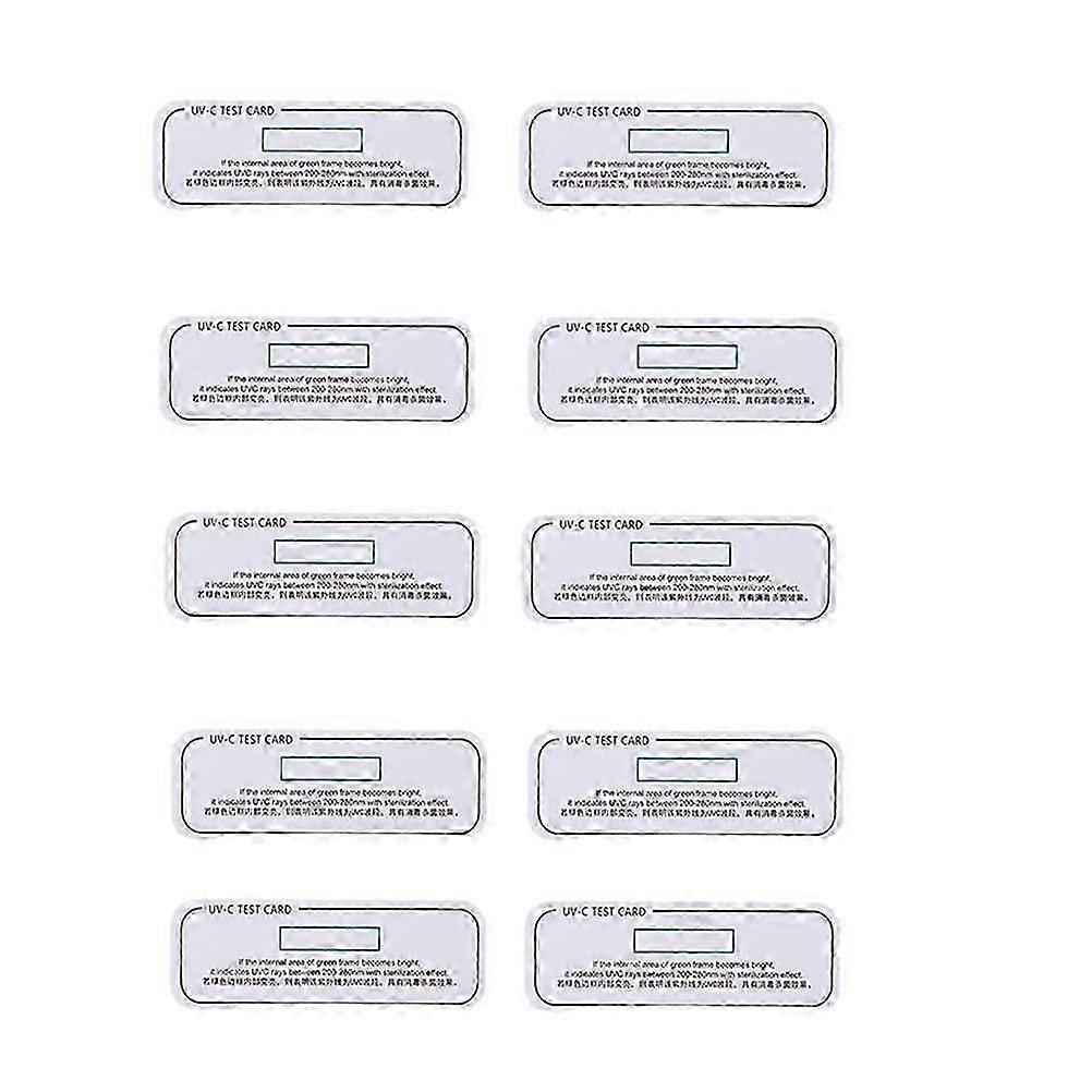 10 Pcs Reptile Cleaner UVC Test Cards Light Effects Tester Test Papers Light Effect Test Cards Cleaners Light Tester