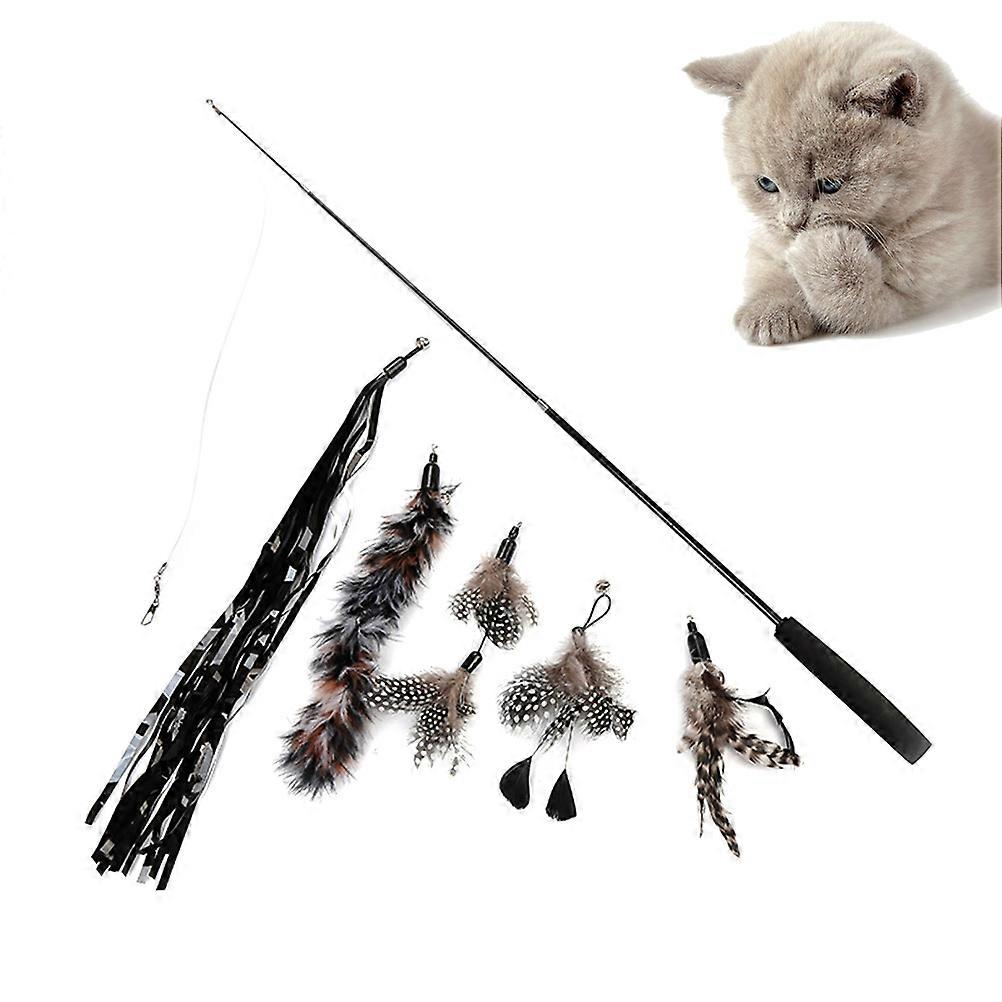 Teasing Cat Toys Teasing Stick Indoor Playtime 6Pcs