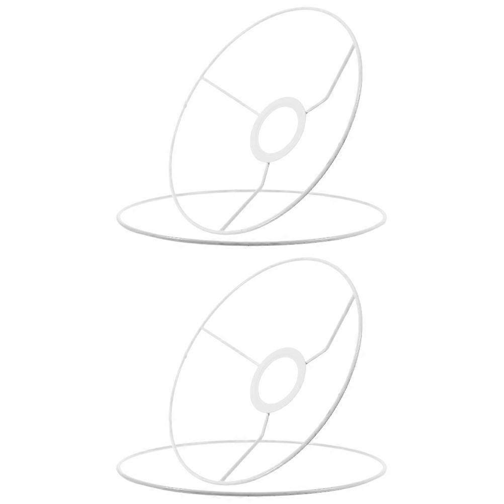 Lampshade Frames Diy Lampshade Kit Coffee Shop Decoration Iron 20.00X20.00X2.00CM Round Table Light Support 2 Sets
