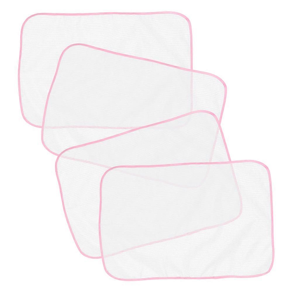 Practical Ironing Mesh High Temperature Insulation for Clothes Rectangular Pink 90.00X40.00X0.10CM Steam Penetration 4Set