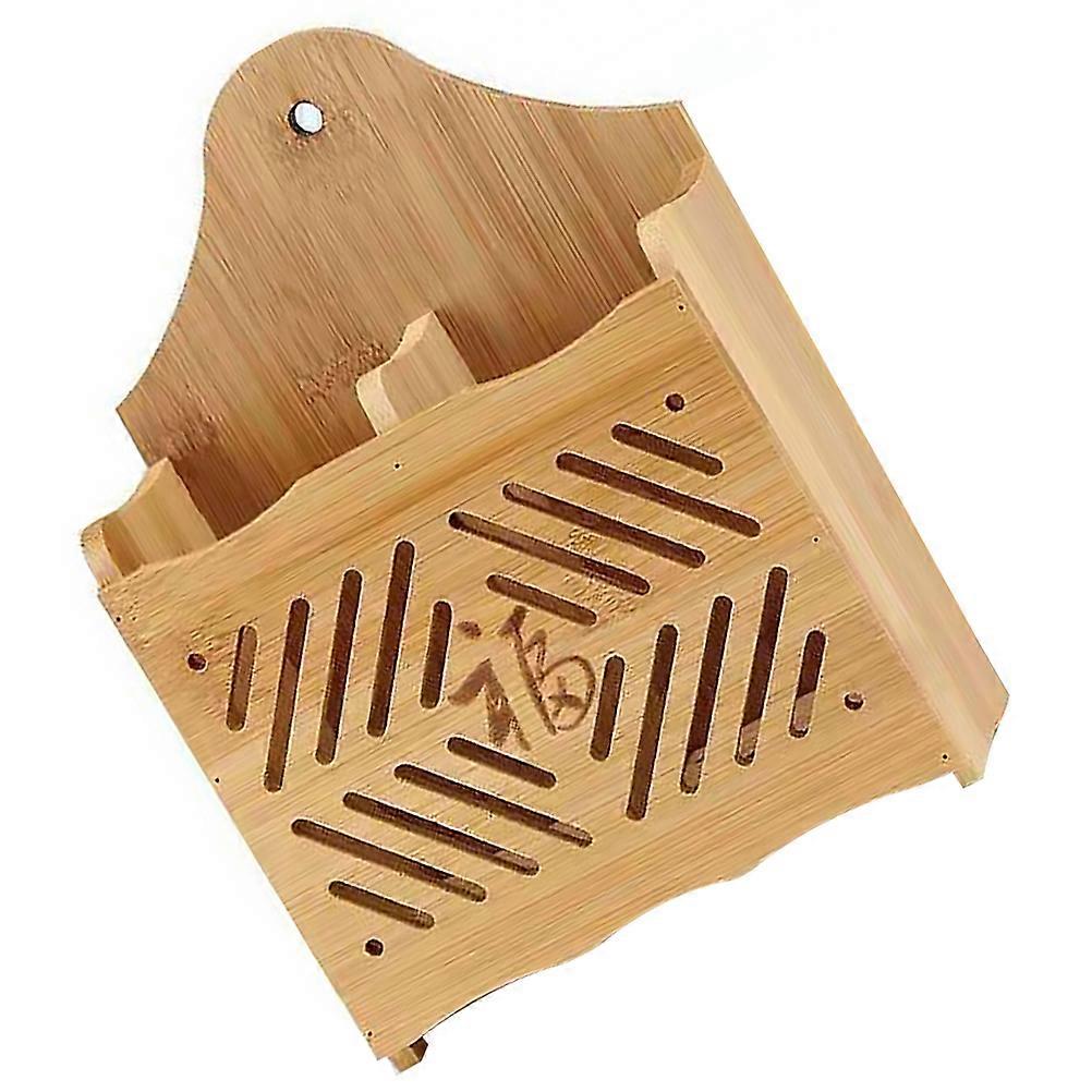 Chopsticks Holder Bamboo Wall Mounted Kitchen Organization Tool Modern Style 1Pack