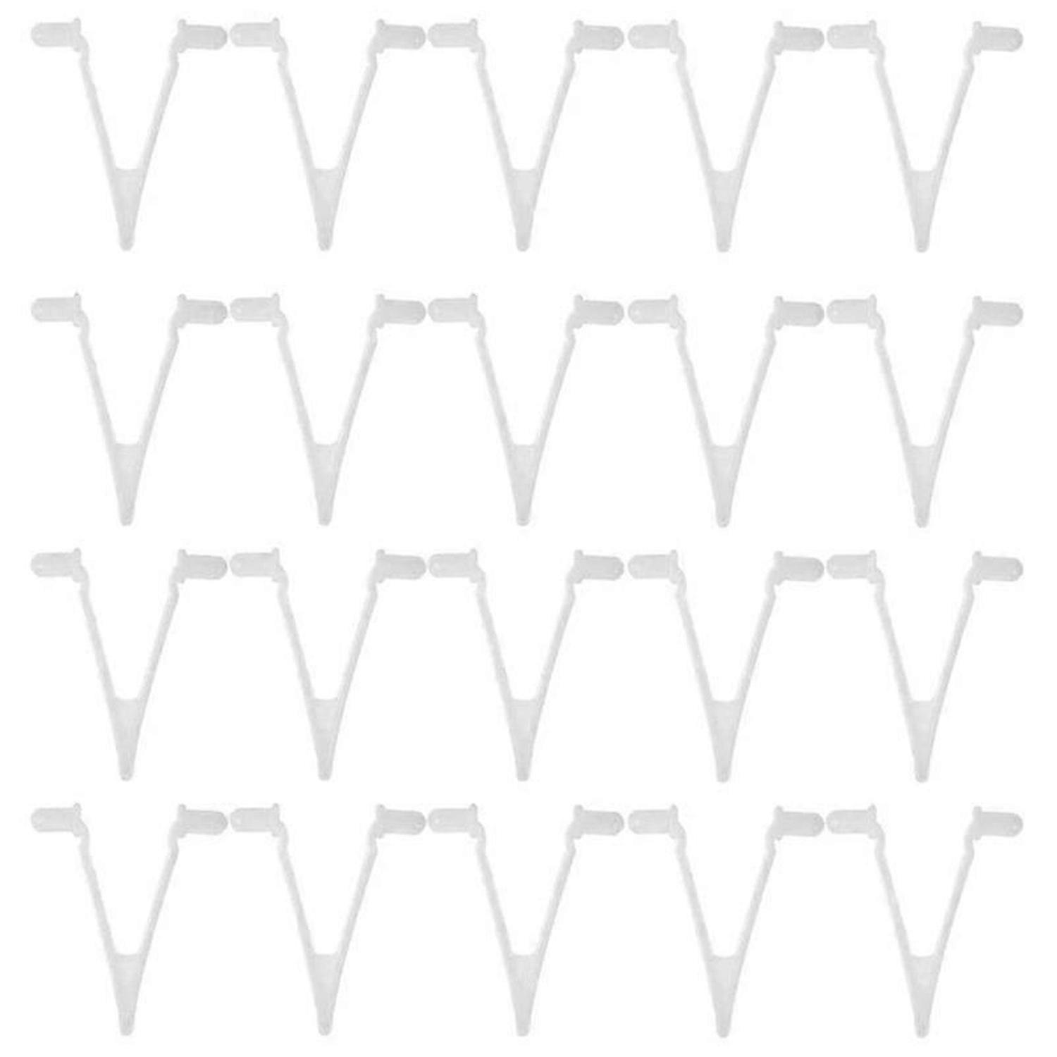 20 Pcs Pool Supplies V-Clip Butterfly Telescopic Pole Fixing Clip Used for Pool Vacuum Handle Net Br