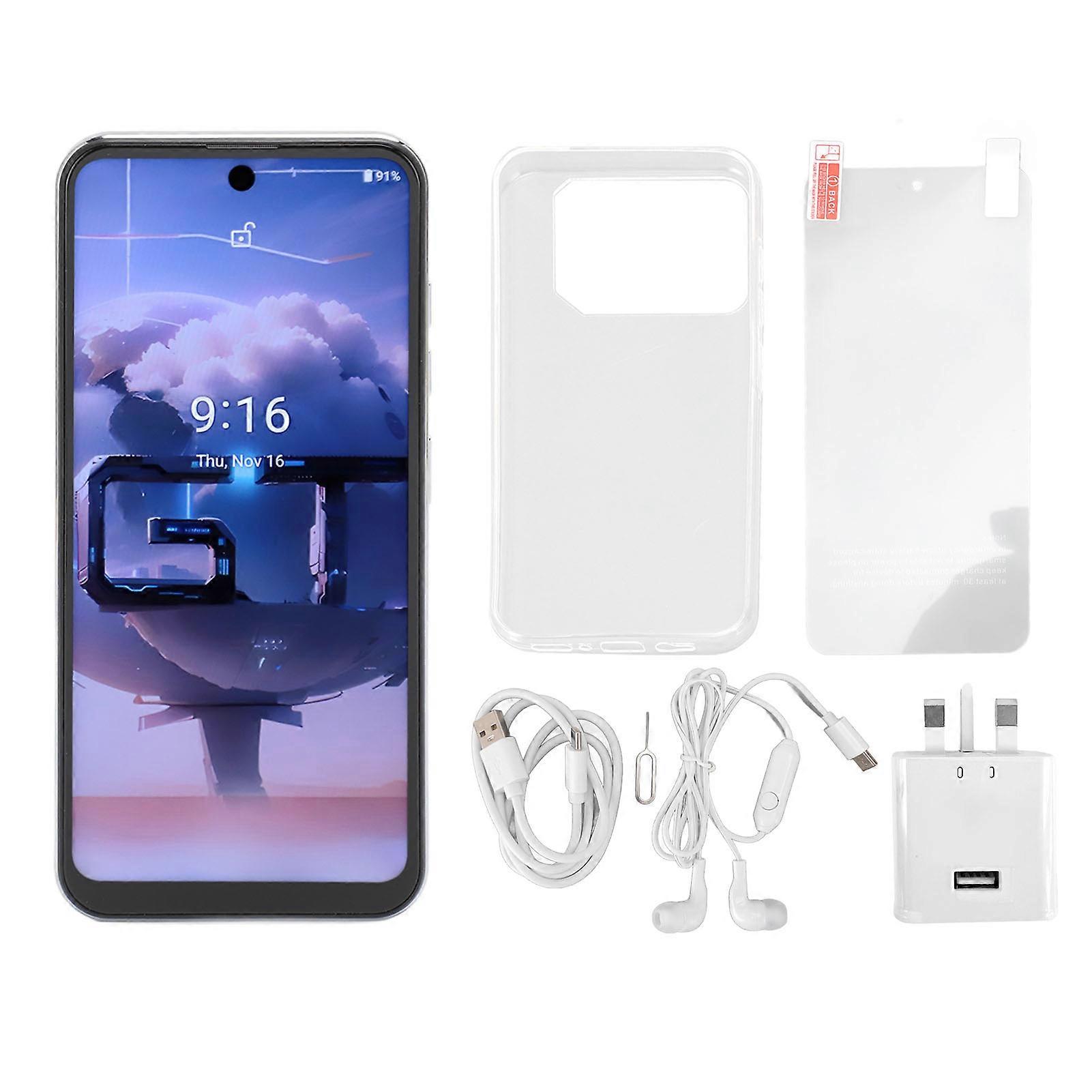 Unlocked 6.7" Android 13 Smartphone, 8GB RAM, 128GB ROM, 32MP Camera, Face Recognition