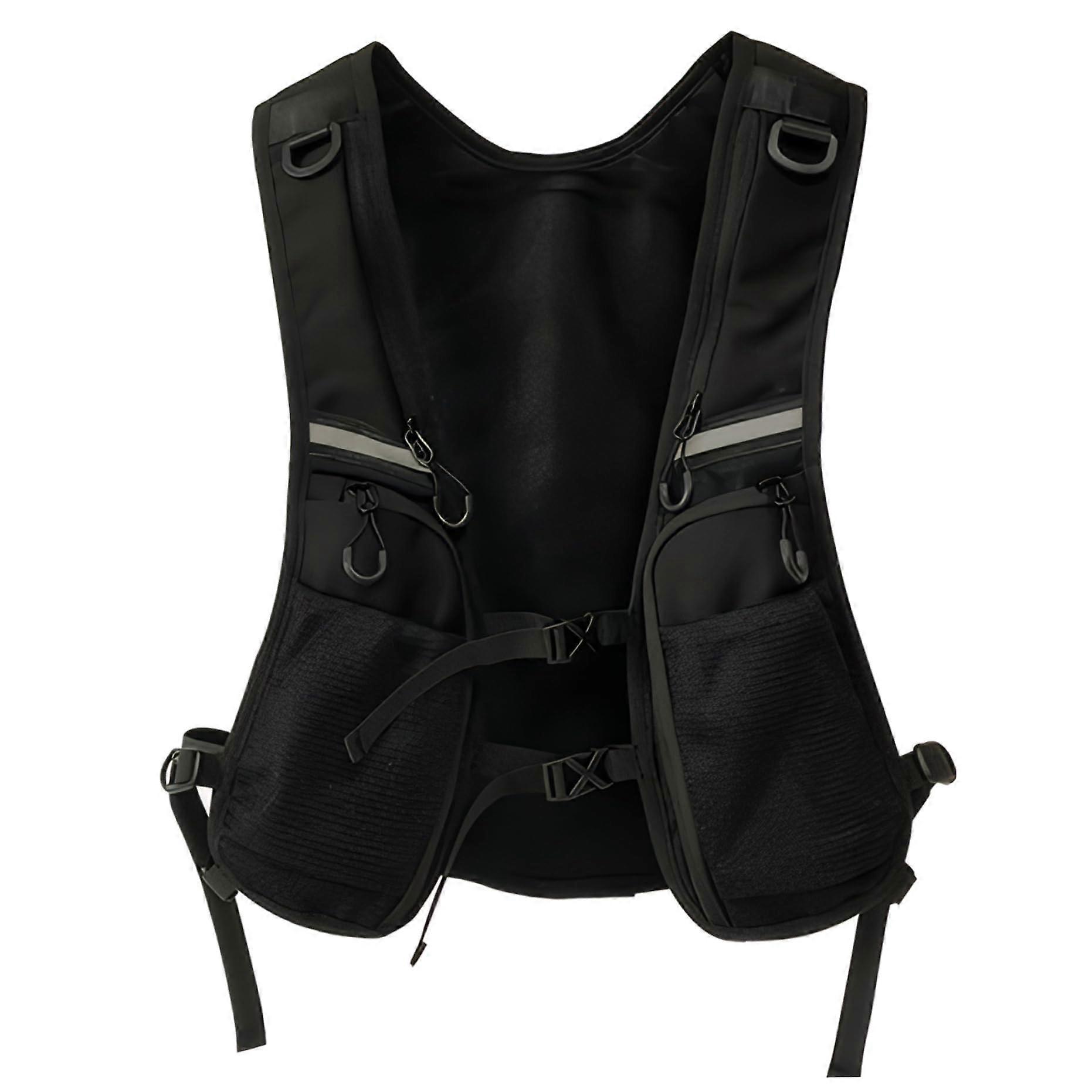 Running Rucksack - Lightweight Adjustable Reflective Running Vest with Carabiners and Pockets for Hiking Cycling Snowboarding