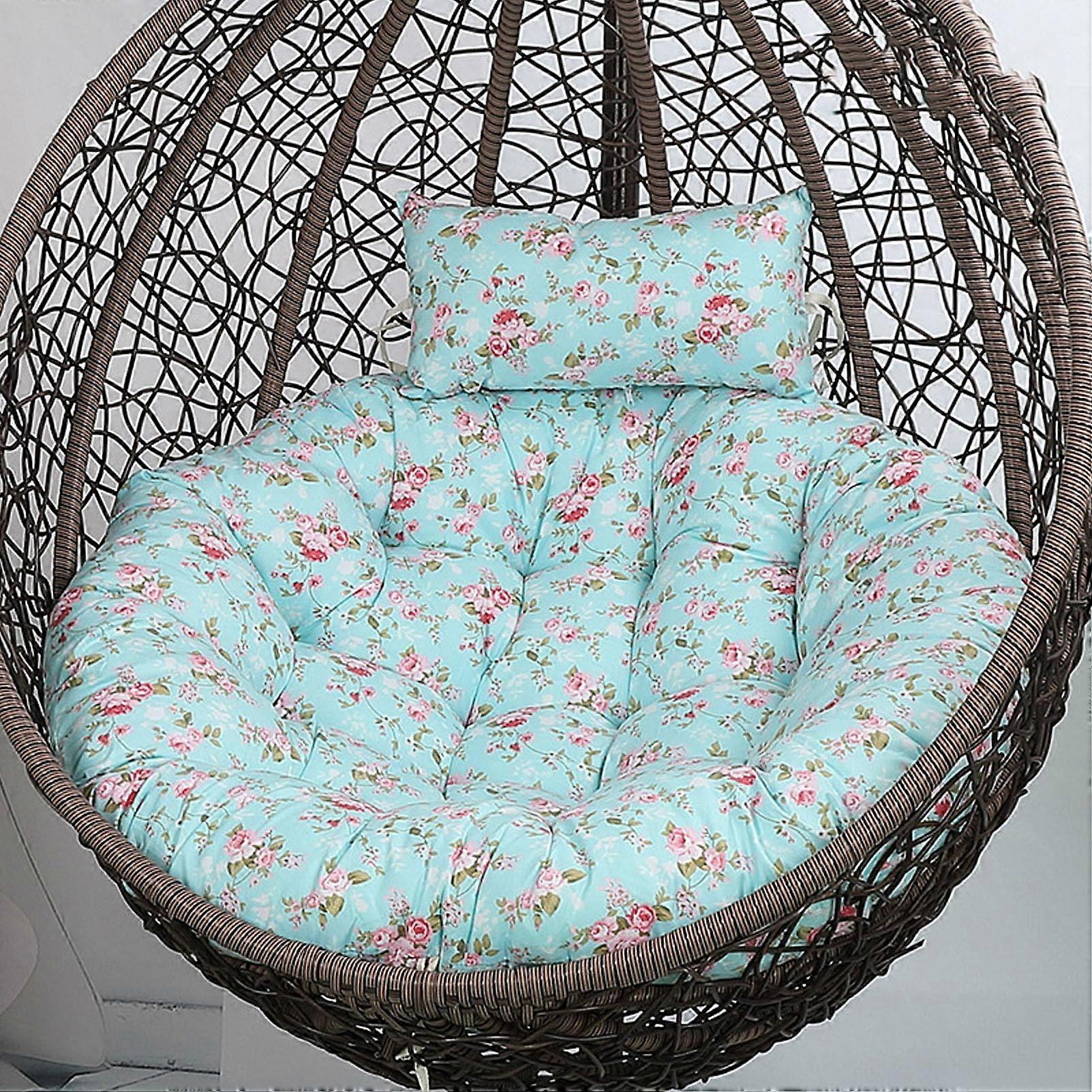 Hanging egg chair cushion, 120 cm, rattan pad with removable zipper, comfortable for indoor and outdoor use.