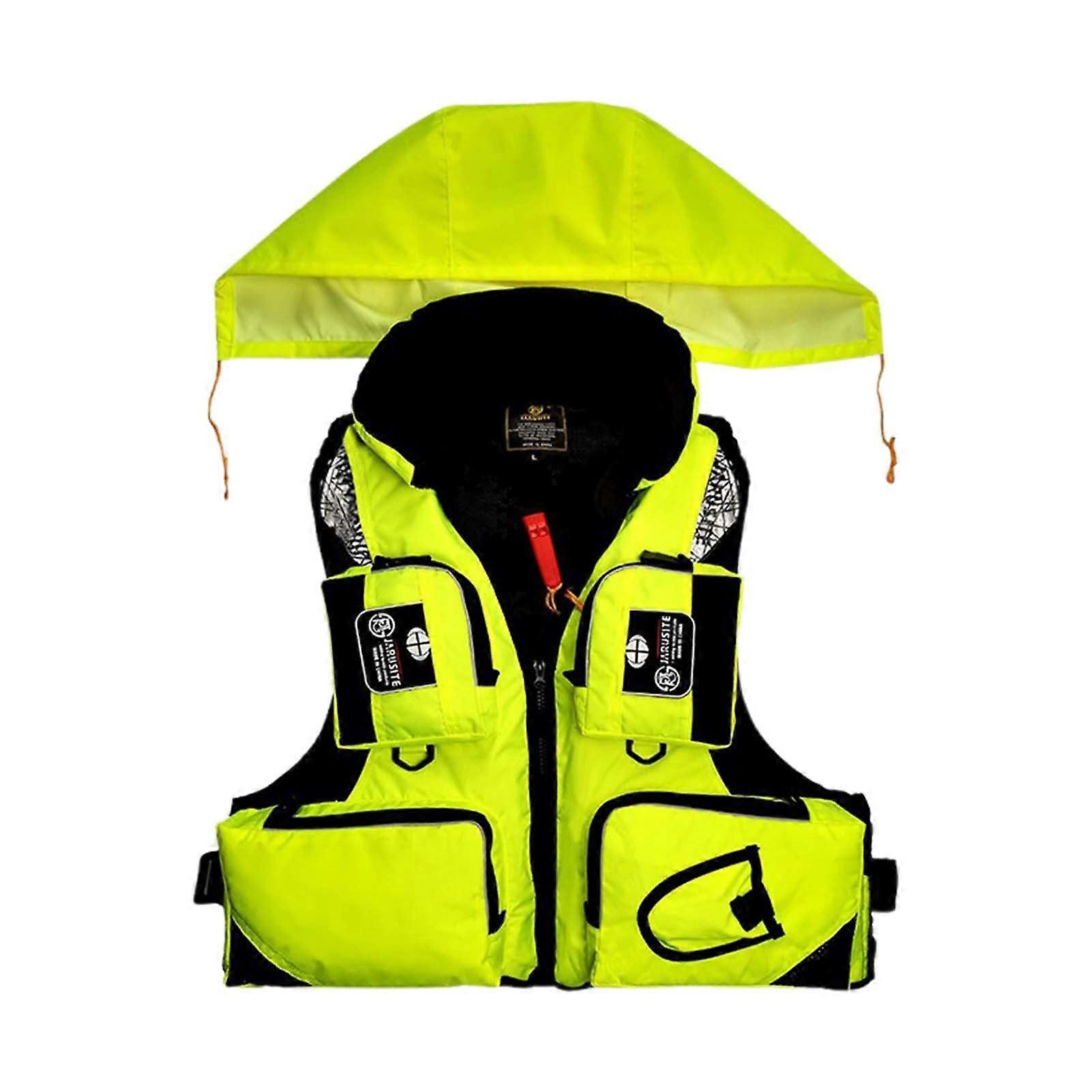 Damen Rettungsweste Erwachsene Gelb XXL - Verstellbare Sicherheitsjacke, Unisex Schwimmhilfe für Boote, Surfen, Schnorcheln