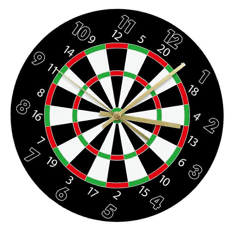 Wall Clock Dart Board Battery Operated Hang Clock Game Darts Board Wall Art