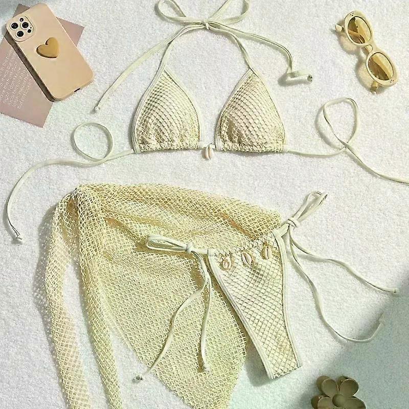 2025 مثير بيكيني نسائي ملابس السباحة نسائي ثلاث قطع ملابس السباحة الشاطئ ملابس السباحة بدلة السباحة مجموعة بيكيني البرازيلي حمام سباحة