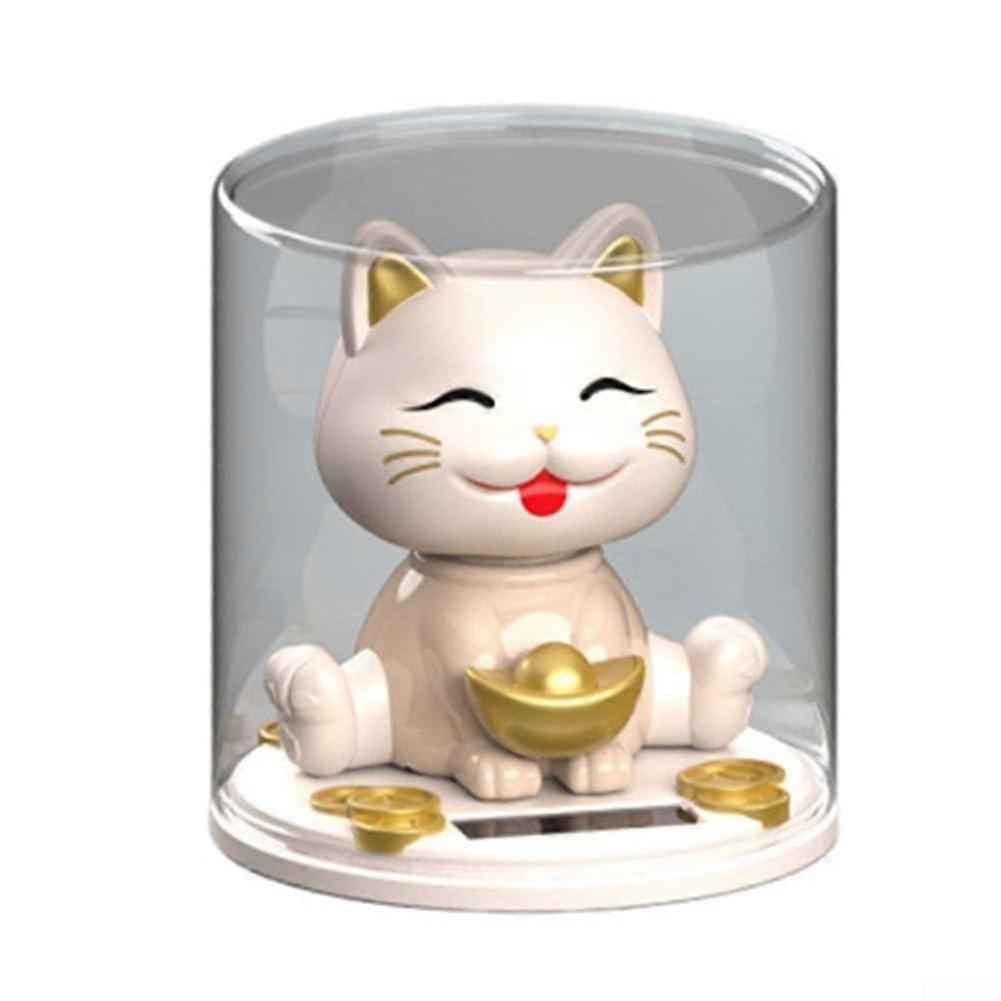 Beige Wobble Cat Model B-Beige With Advanced Light Sensor Technology Motion-Activated Cat Toy