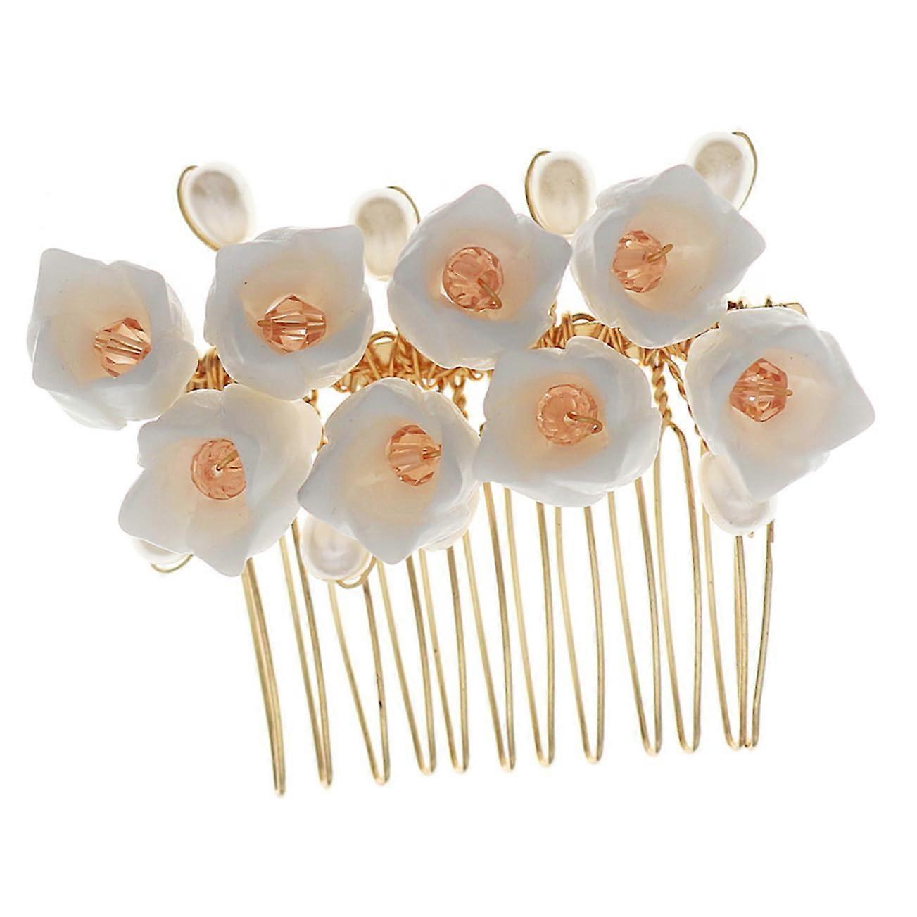 Blossom Pearl Hair Comb For Bride Elegant Hair Accessory For Wedding